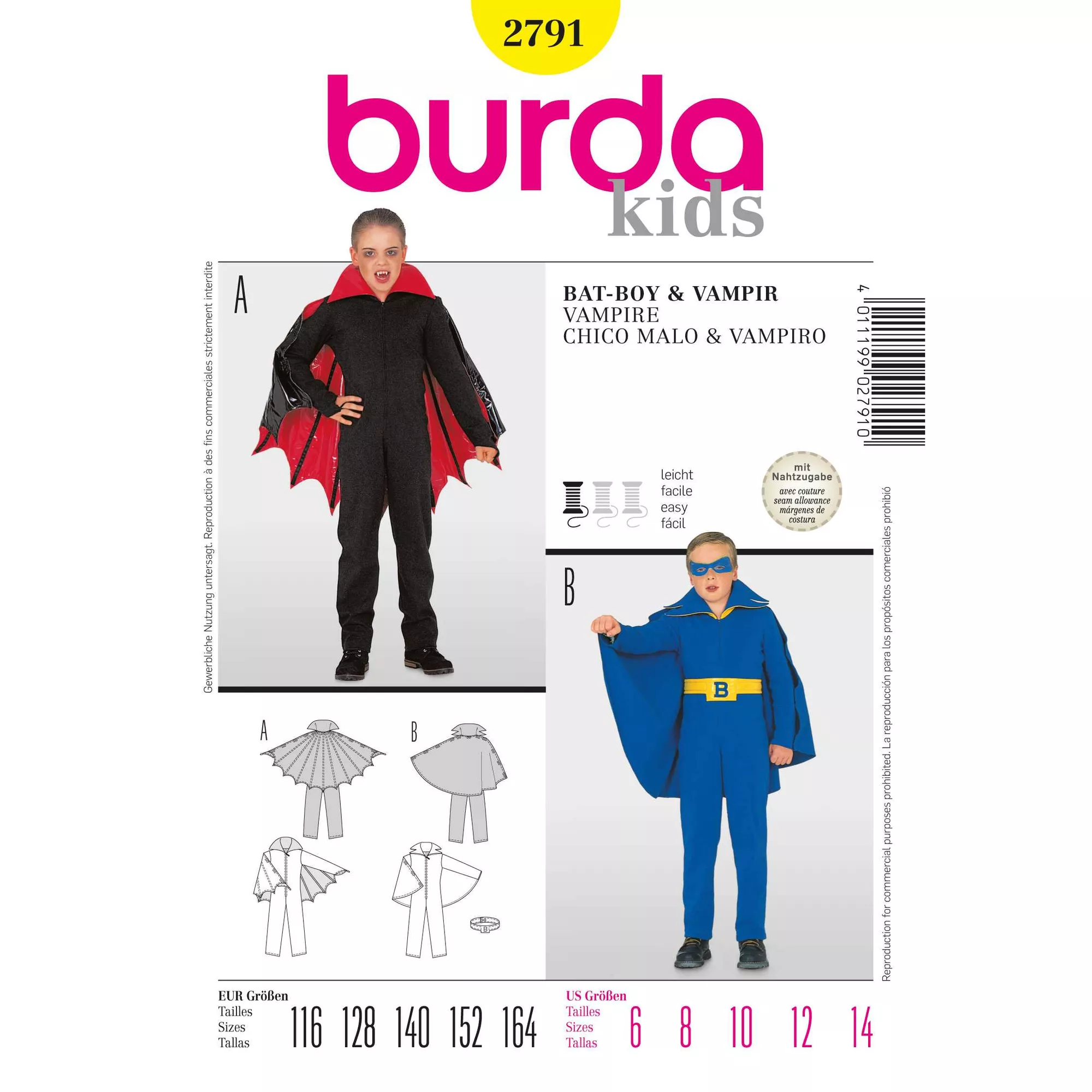Burda Schnittmuster, Vampir + Bat-Boy