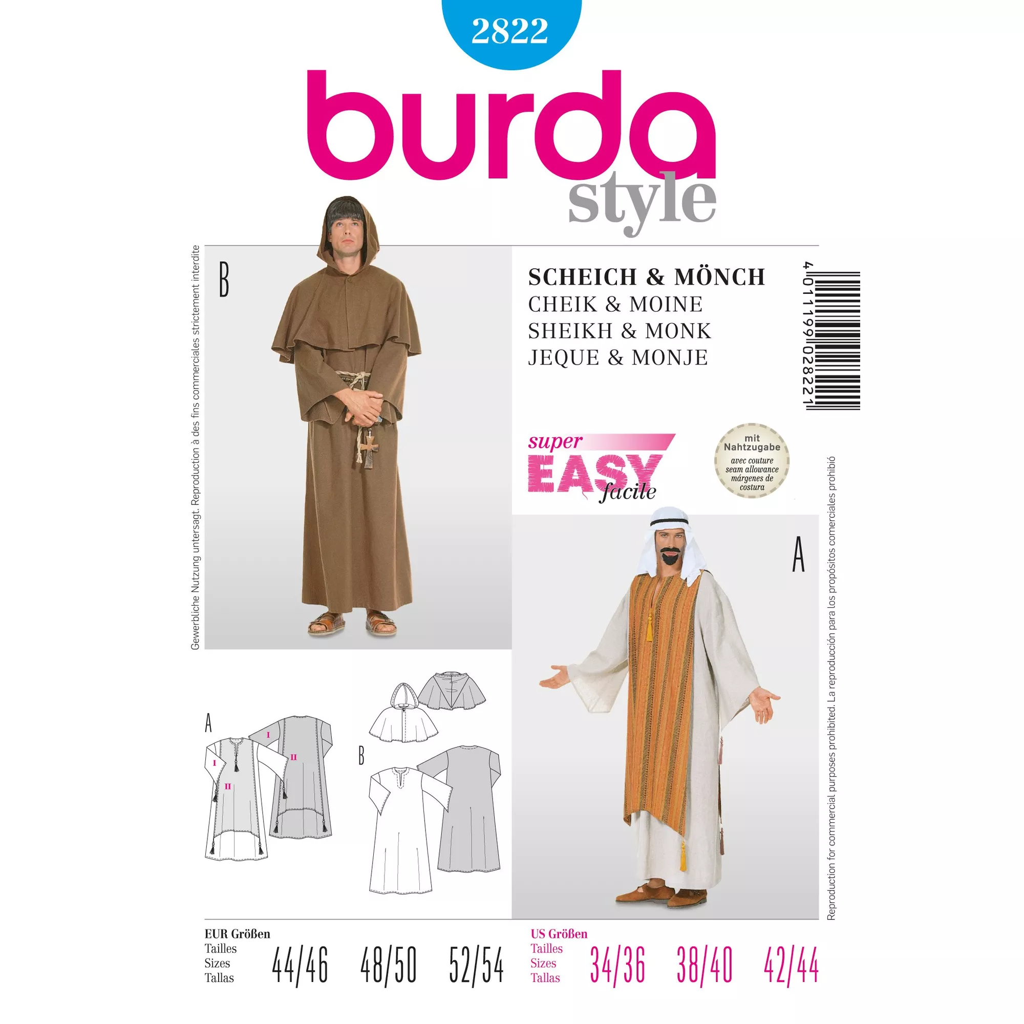Burda Schnittmuster, Kaftan