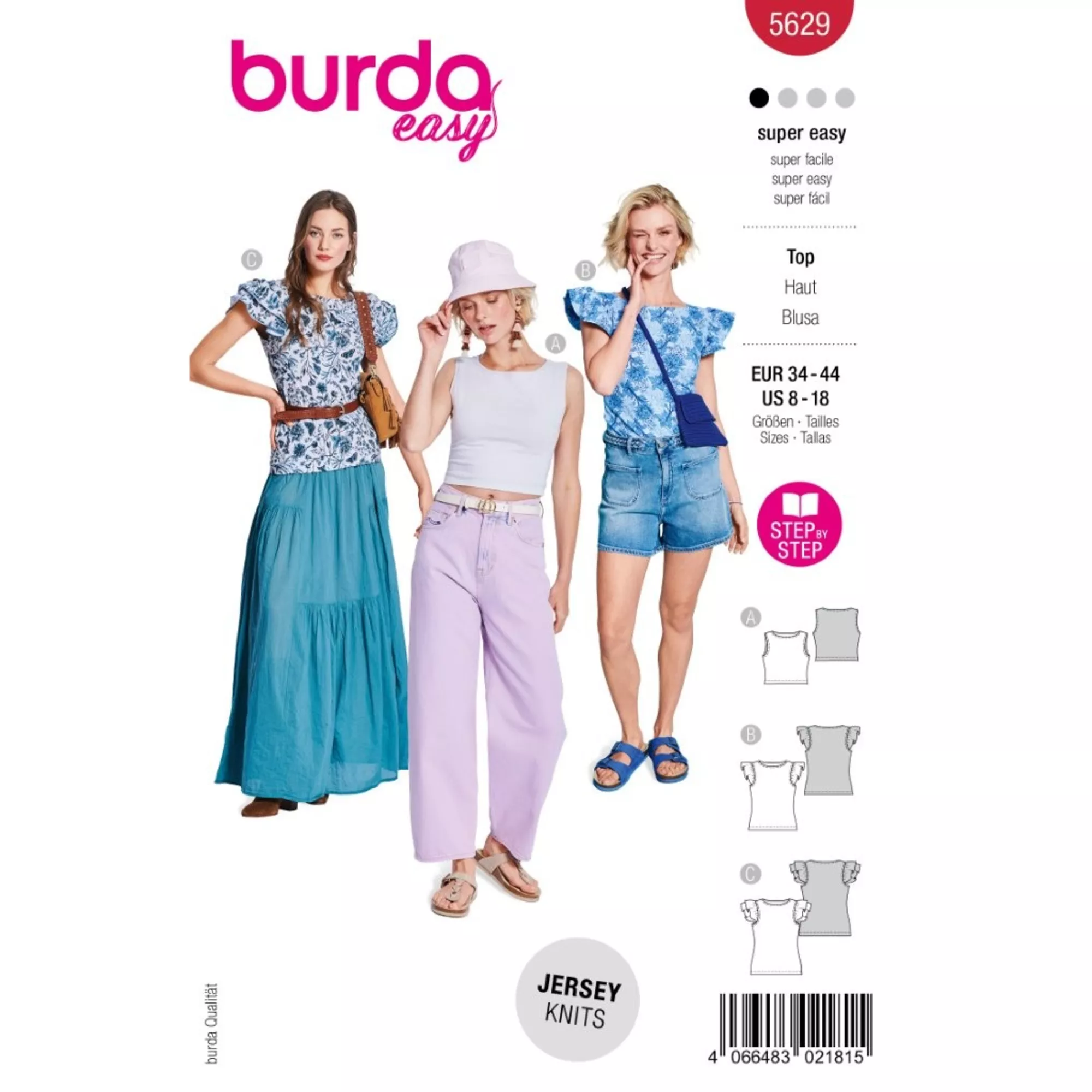 Burda Schnittmuster, Top