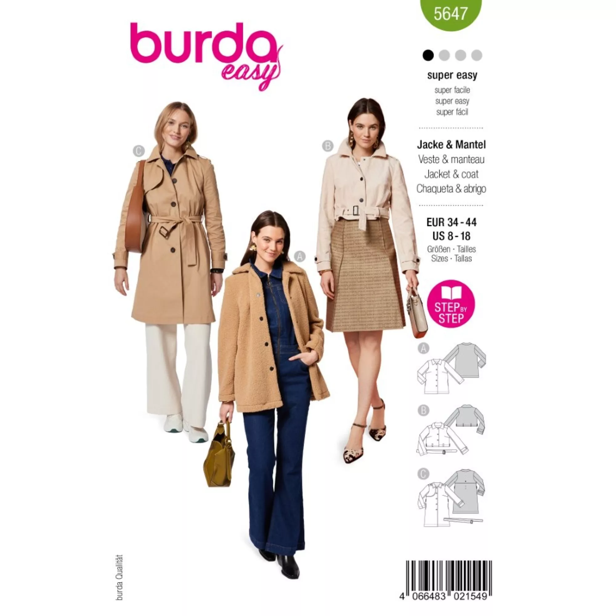 Burda Schnittmuster, Jacke & Mantel