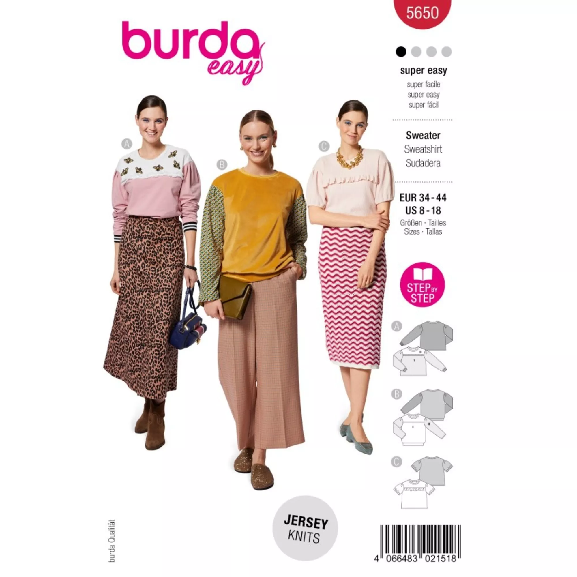 Burda Schnittmuster, Sweatshirt