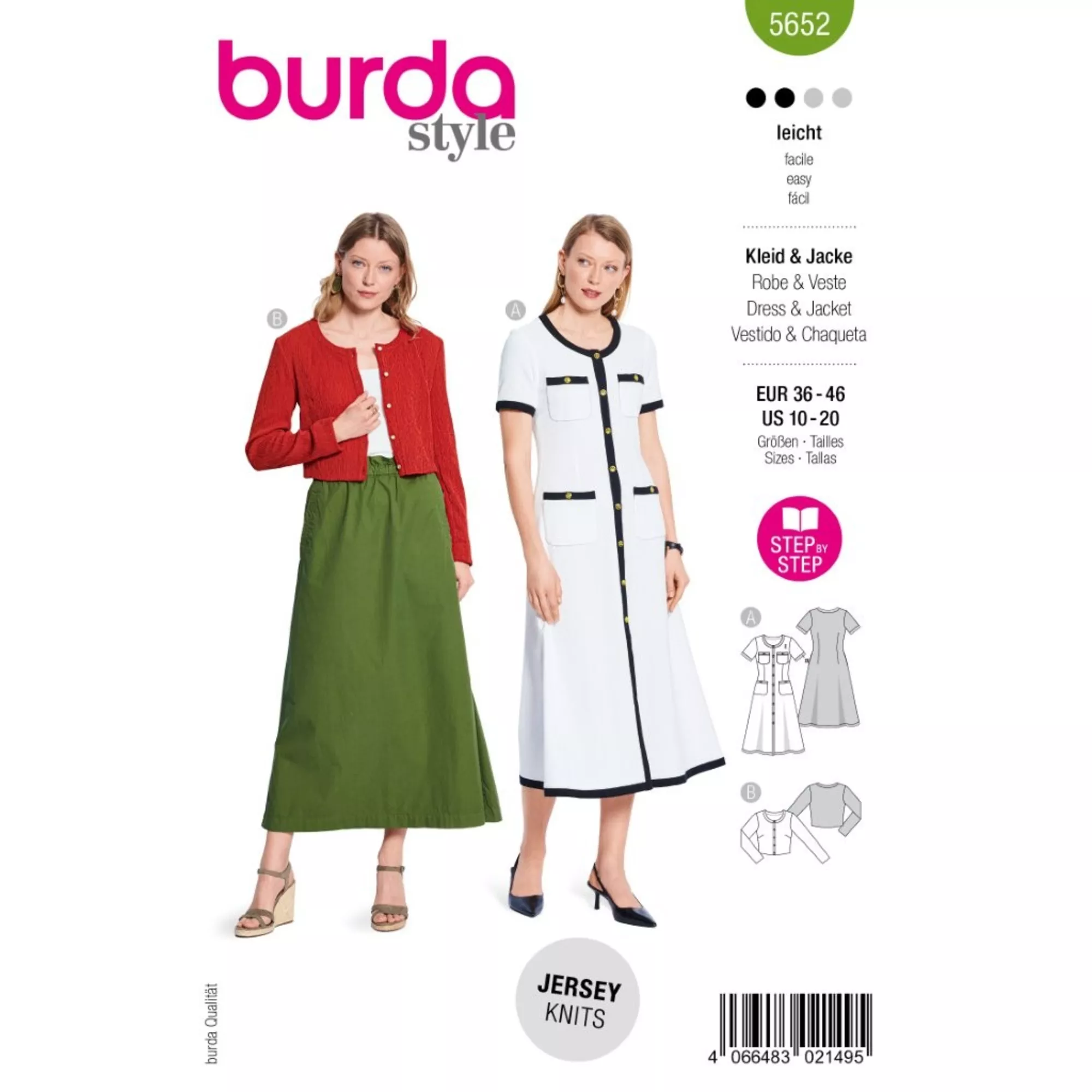Burda Schnittmuster, Kleid & Strickjacke