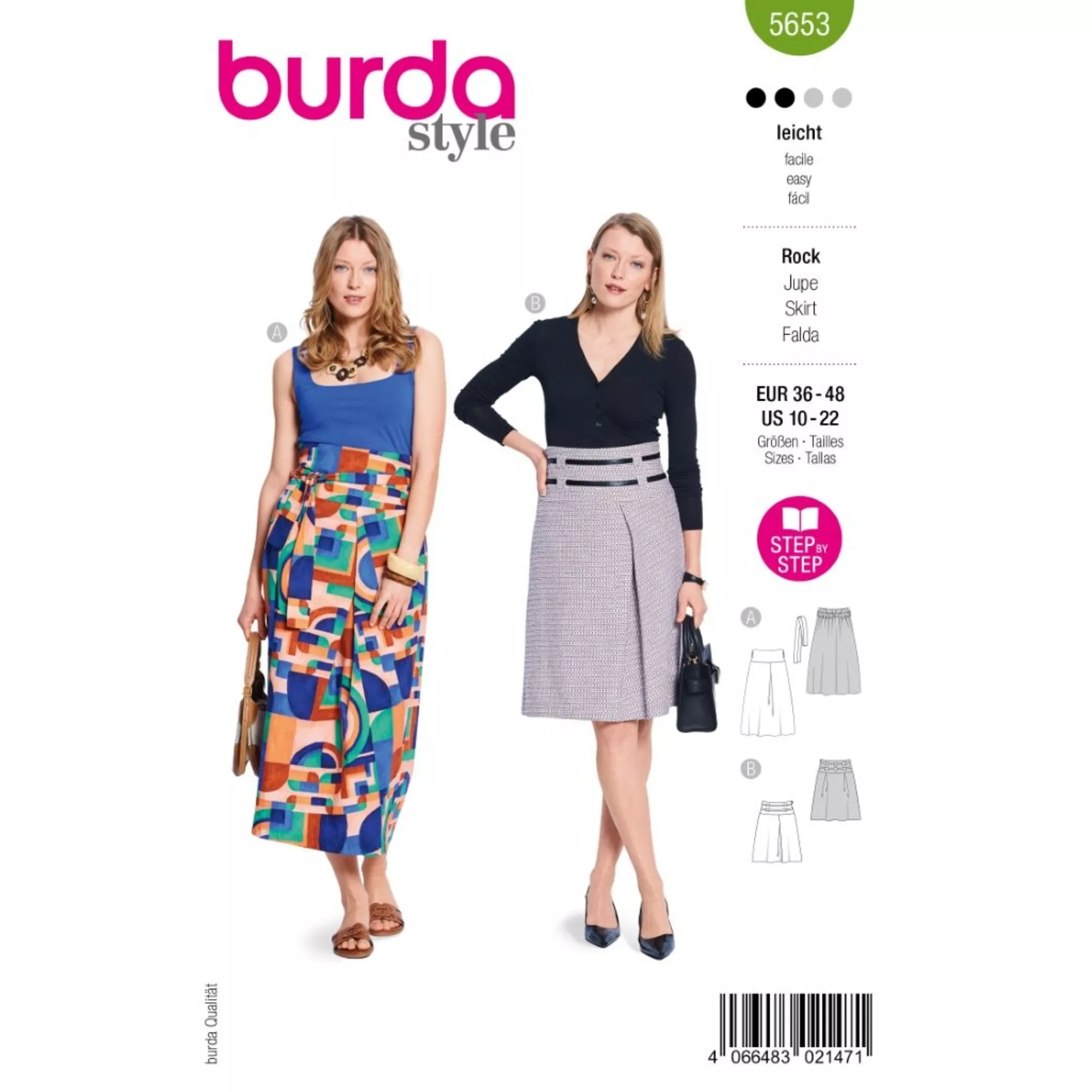 Burda Schnittmuster, Rock