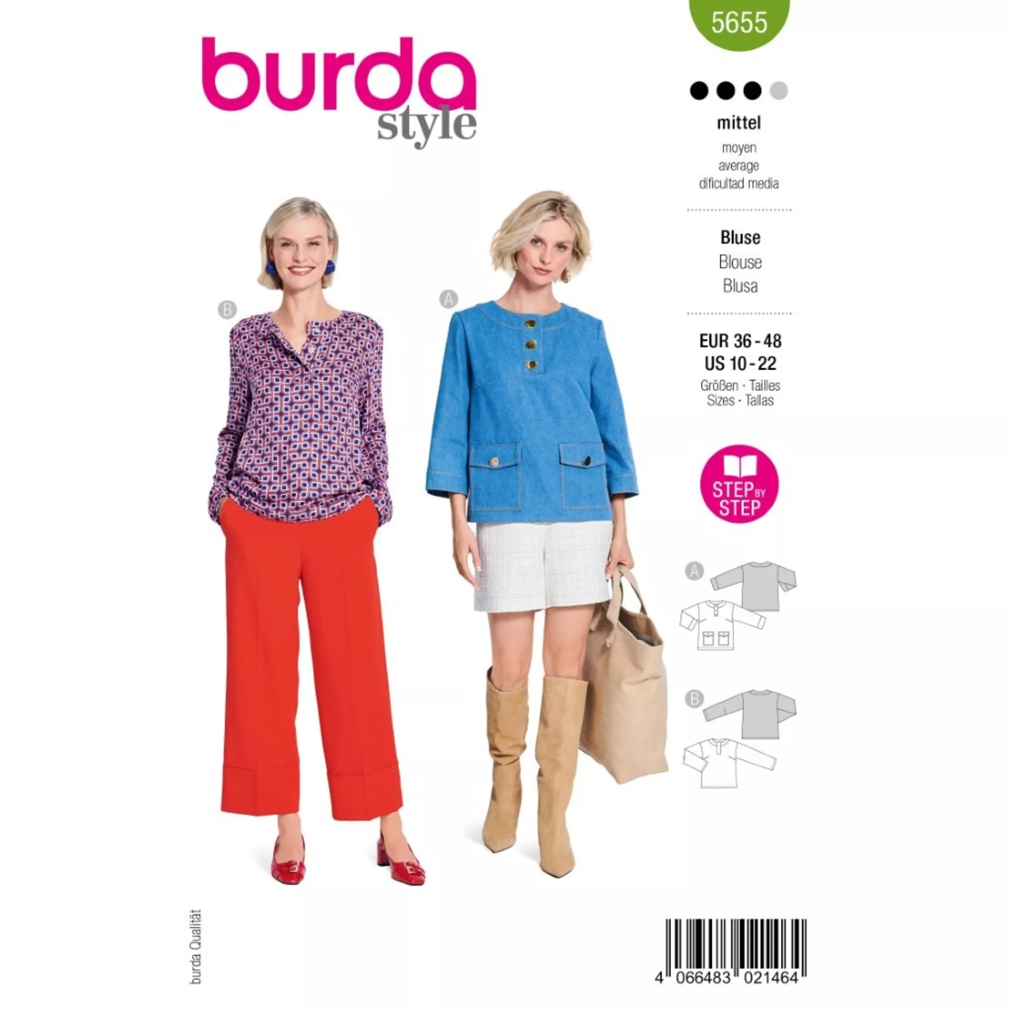Burda Schnittmuster, Bluse