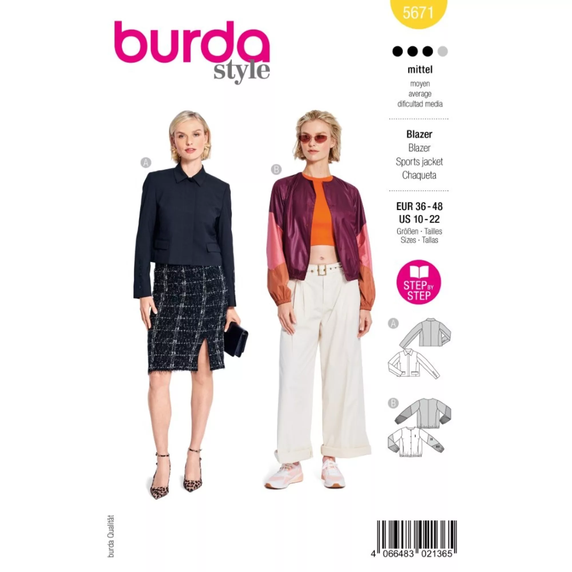 Burda Schnittmuster, Jacke