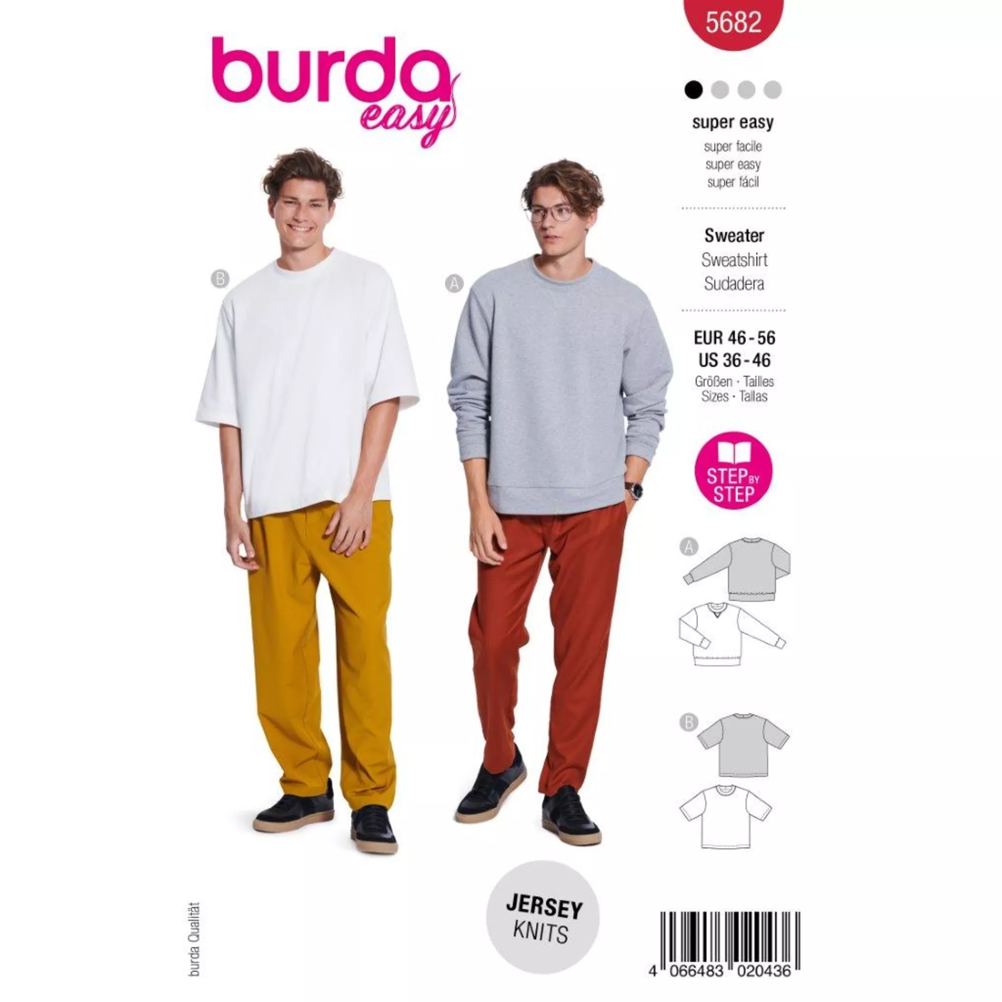 Burda Schnittmuster, Herrensweatshirt
