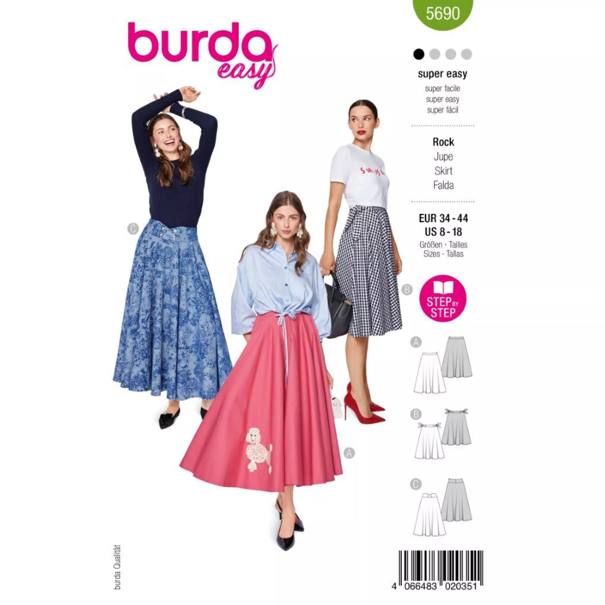 Burda Schnittmuster, Rock