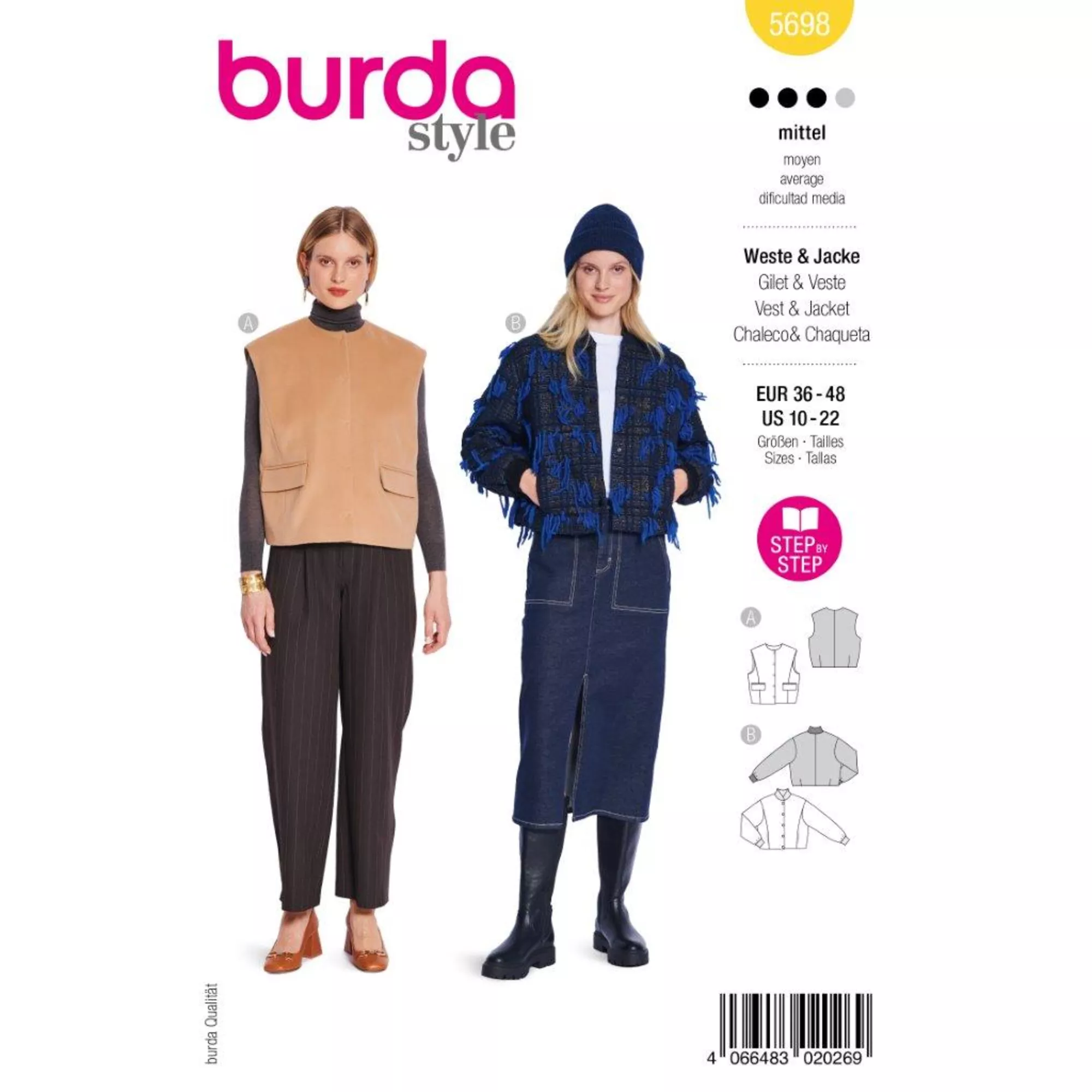 Burda Schnittmuster, Veste