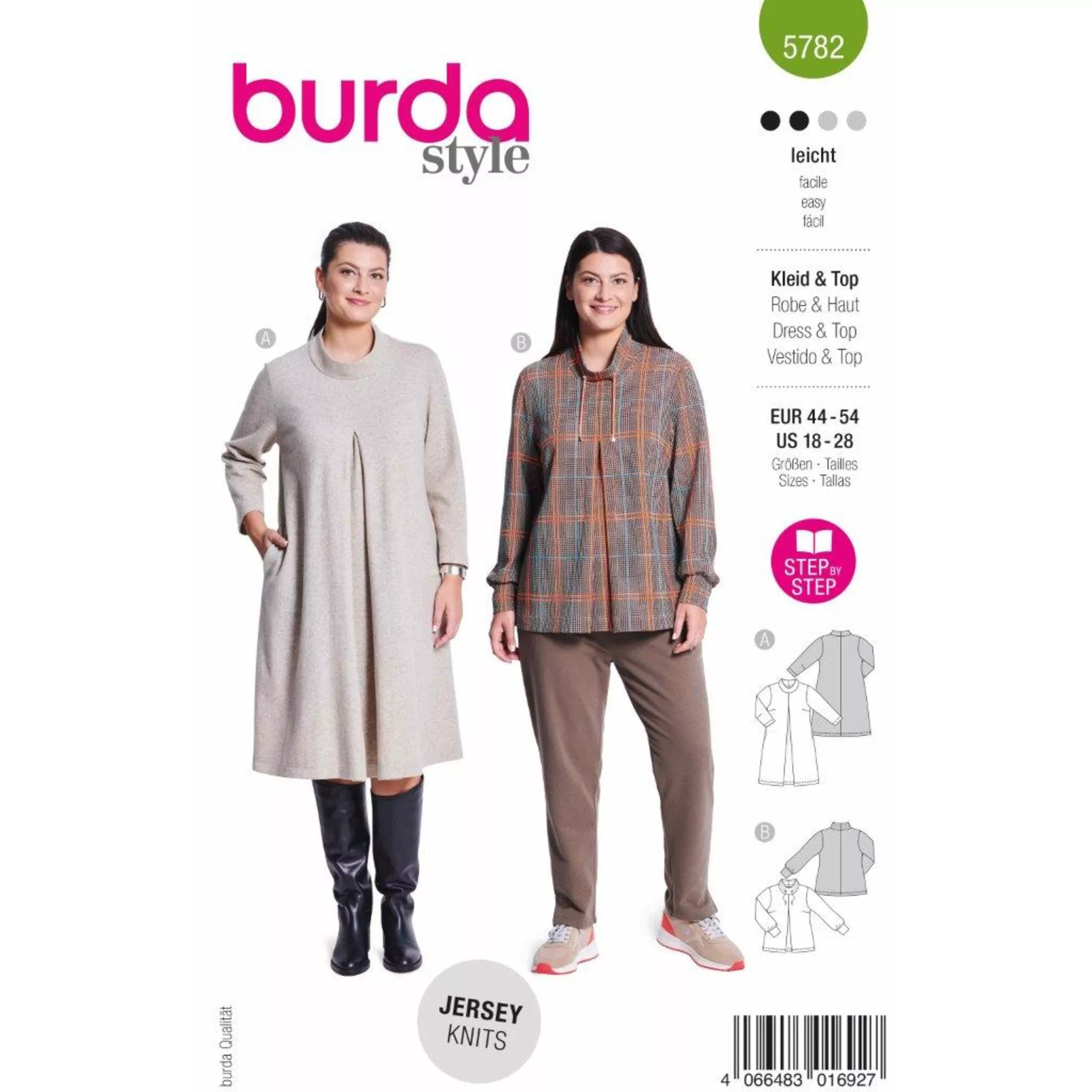 Burda Schnittmuster Kleid-Pullover