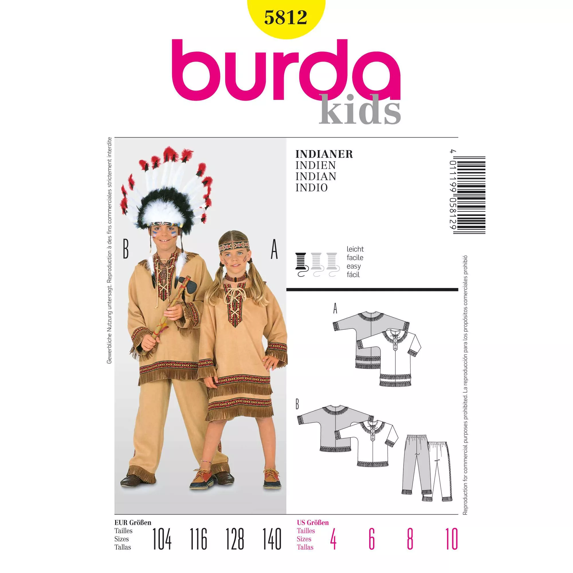 Burda Schnittmuster, Indianerpärchen
