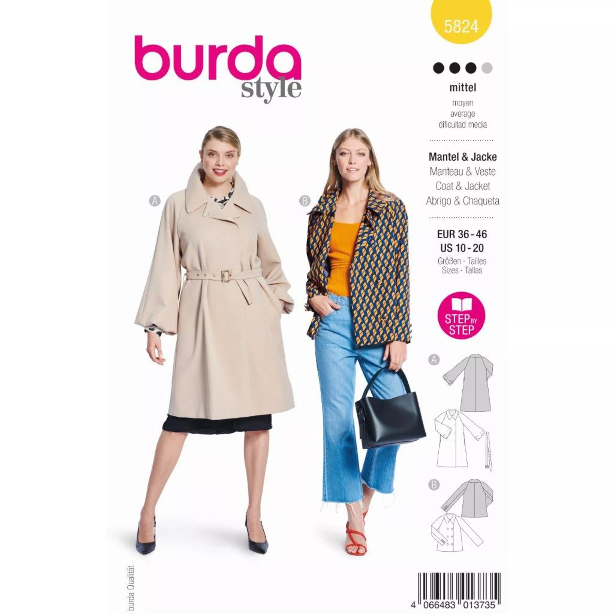 Burda Schnittmuster, Jacke & Mantel