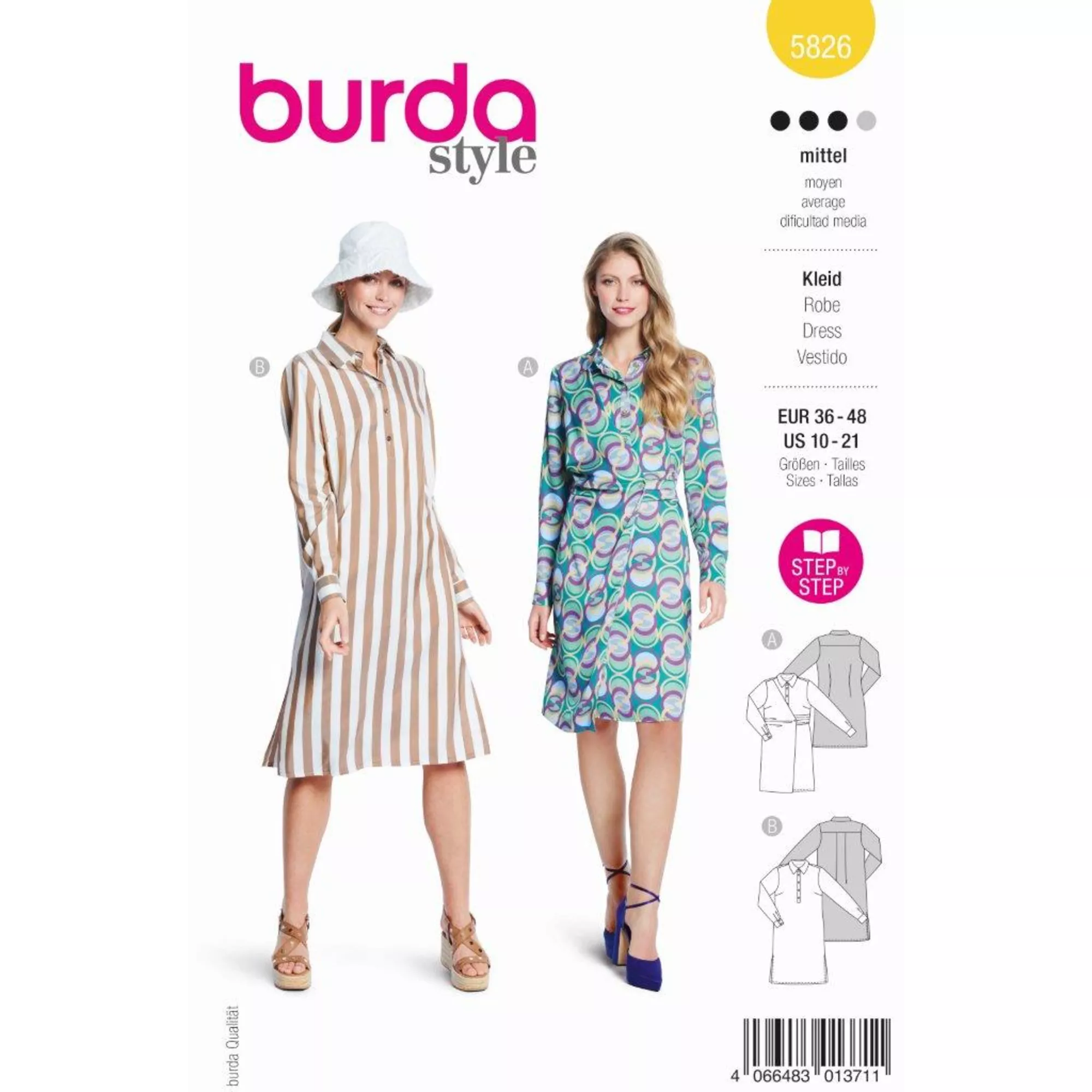 Burda Schnittmuster, Kleid