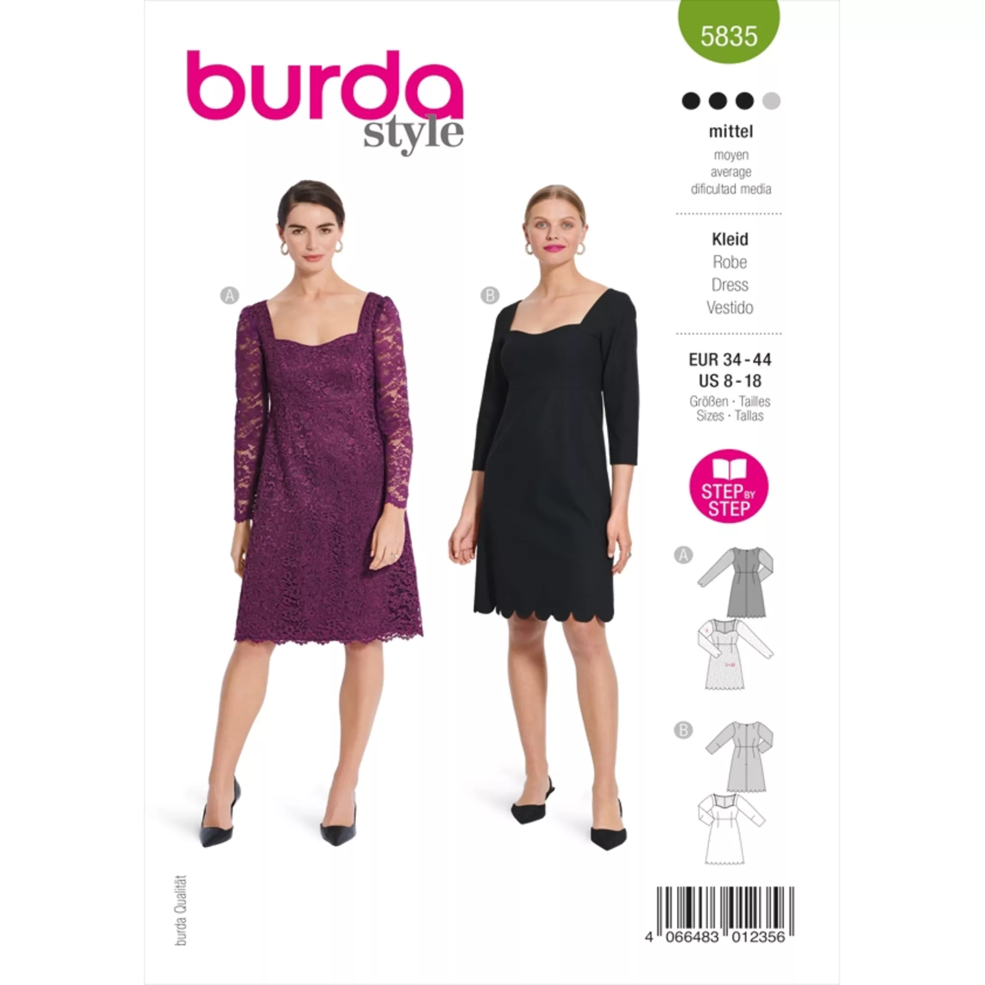 Burda Schnittmuster, Kleid