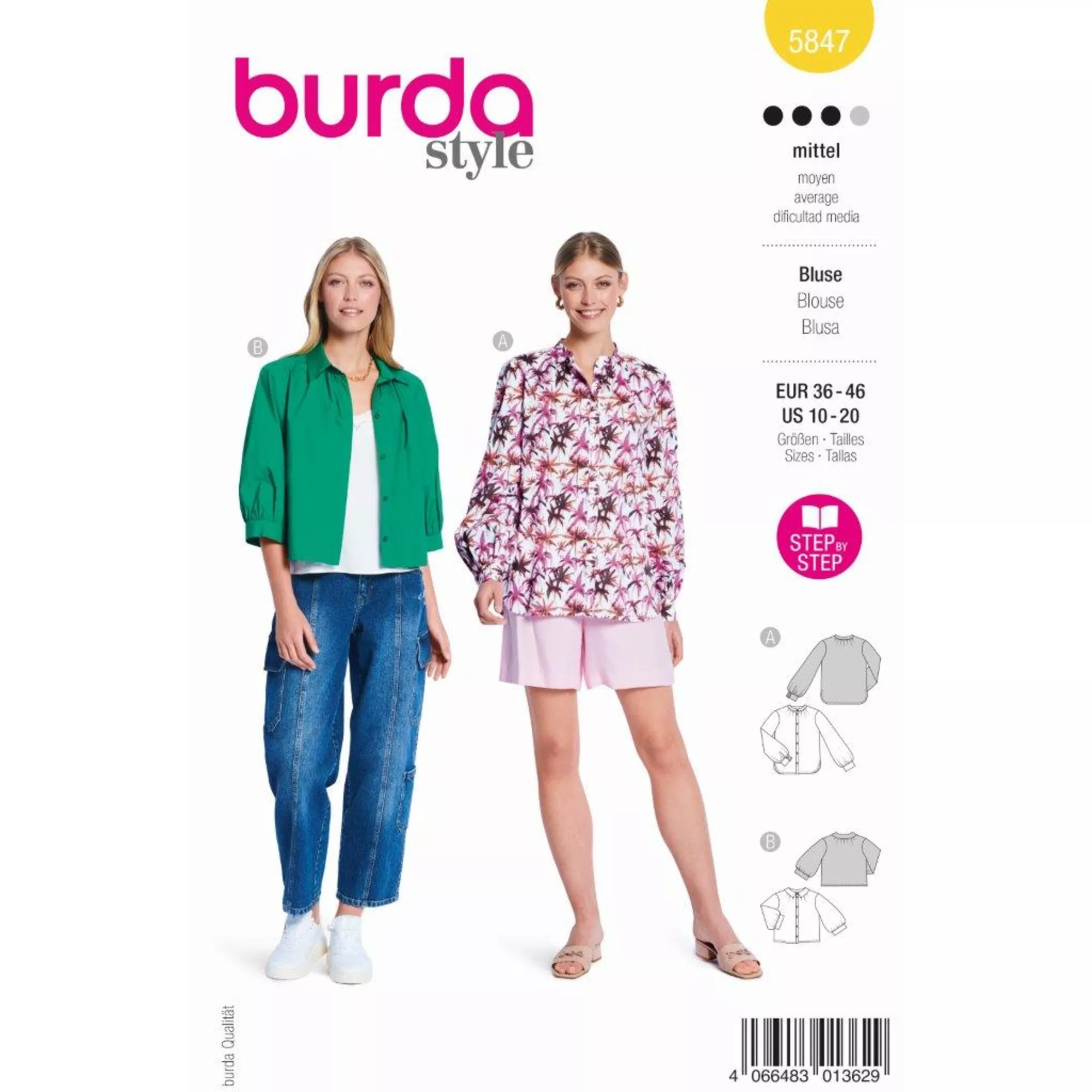 Burda Schnittmuster, Bluse