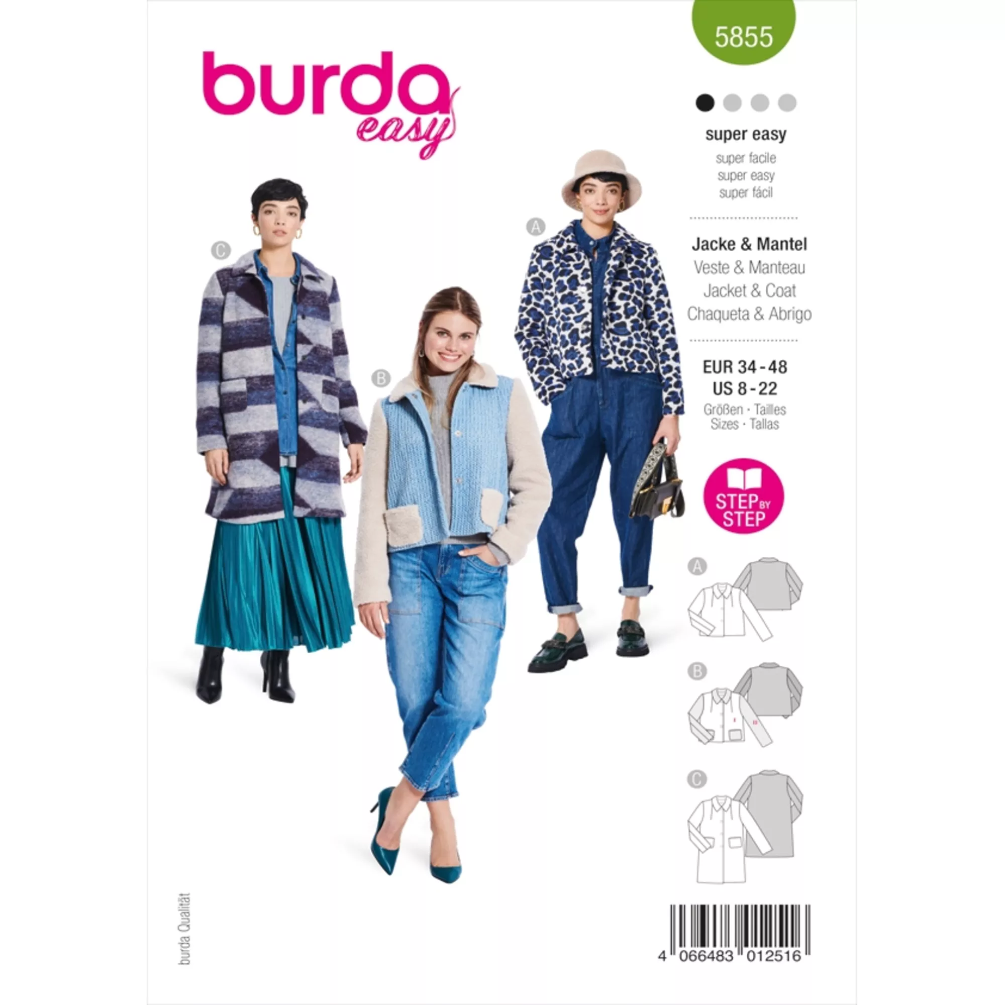 Burda Schnittmuster, Jacke & Mantel