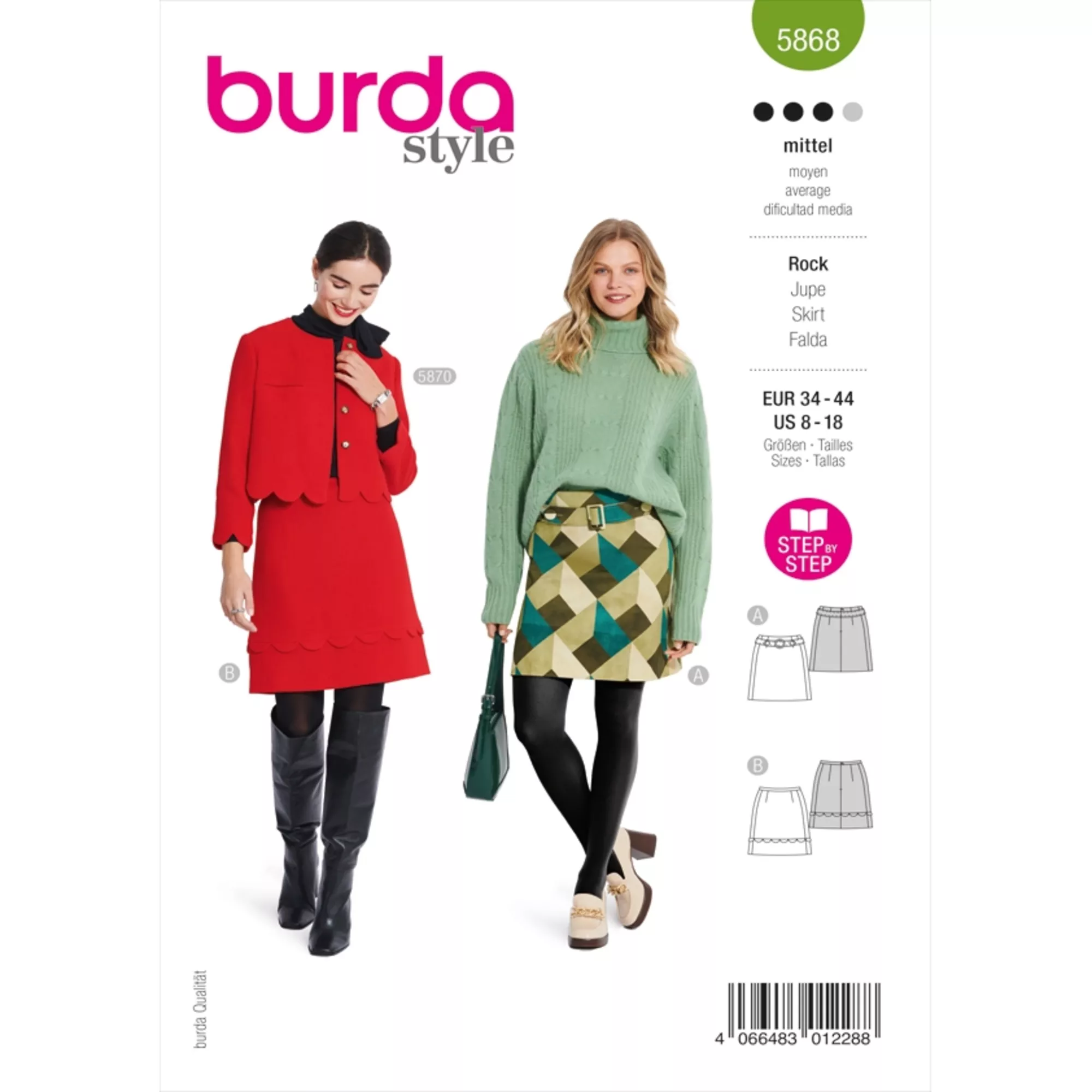 Burda Schnittmuster, Rock
