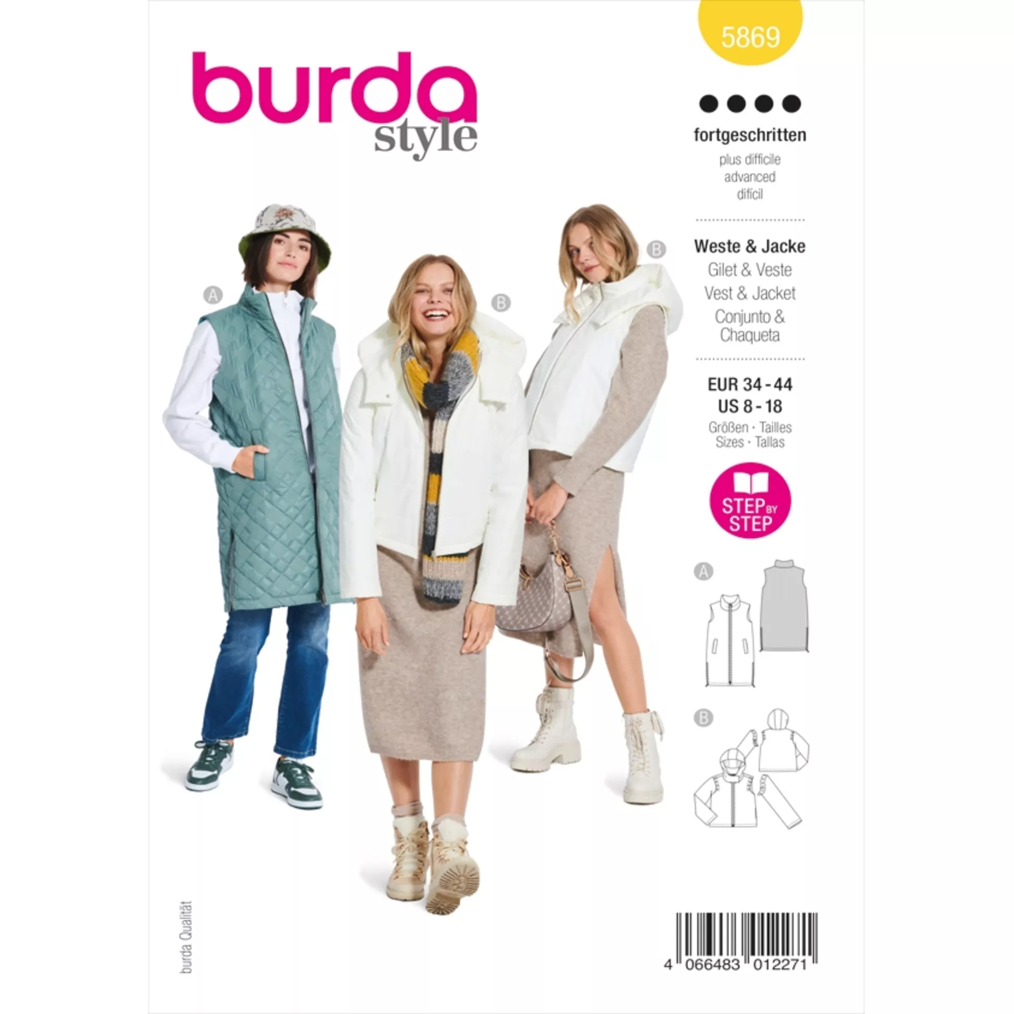 Burda Schnittmuster, Weste & Jacke
