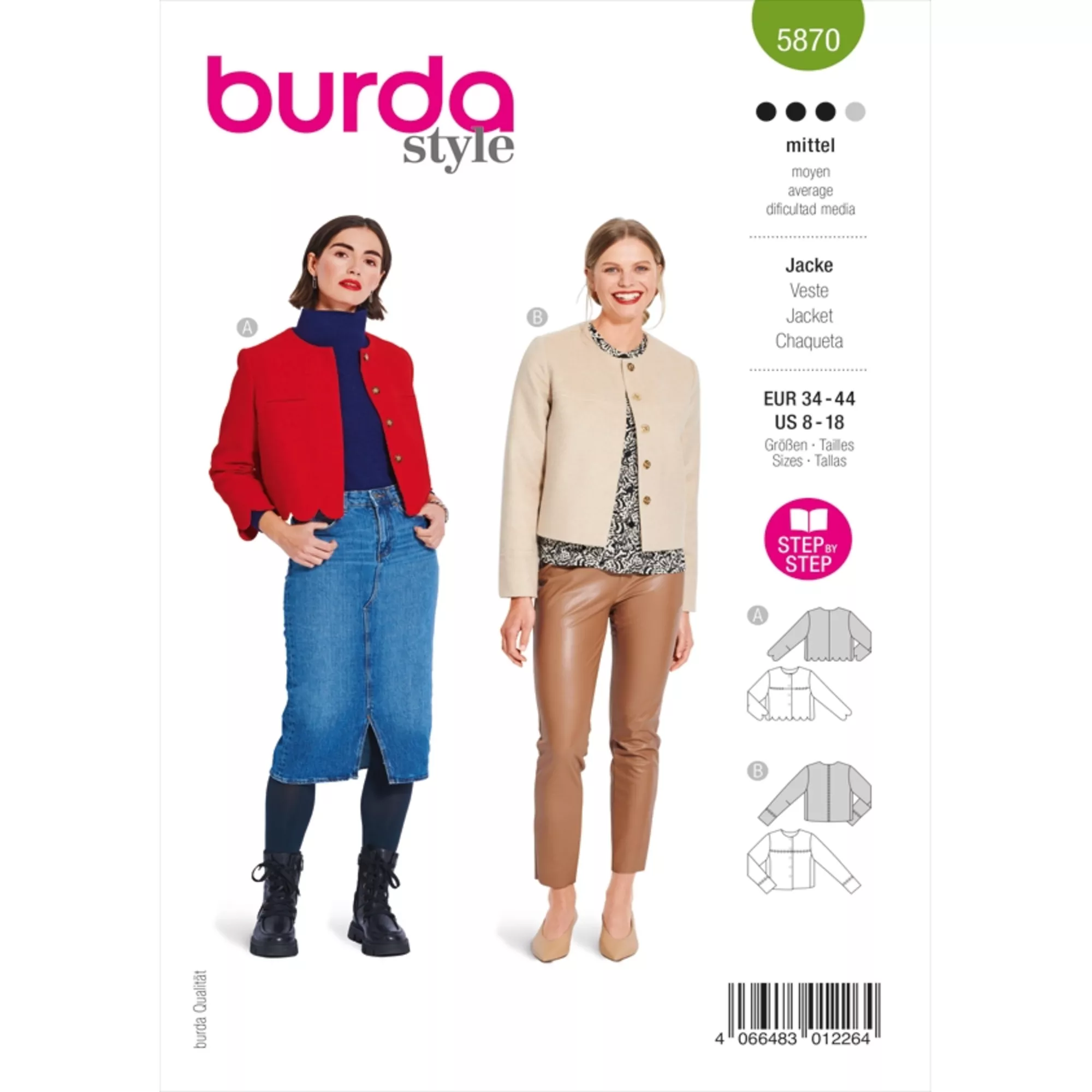Burda Schnittmuster, Jacke