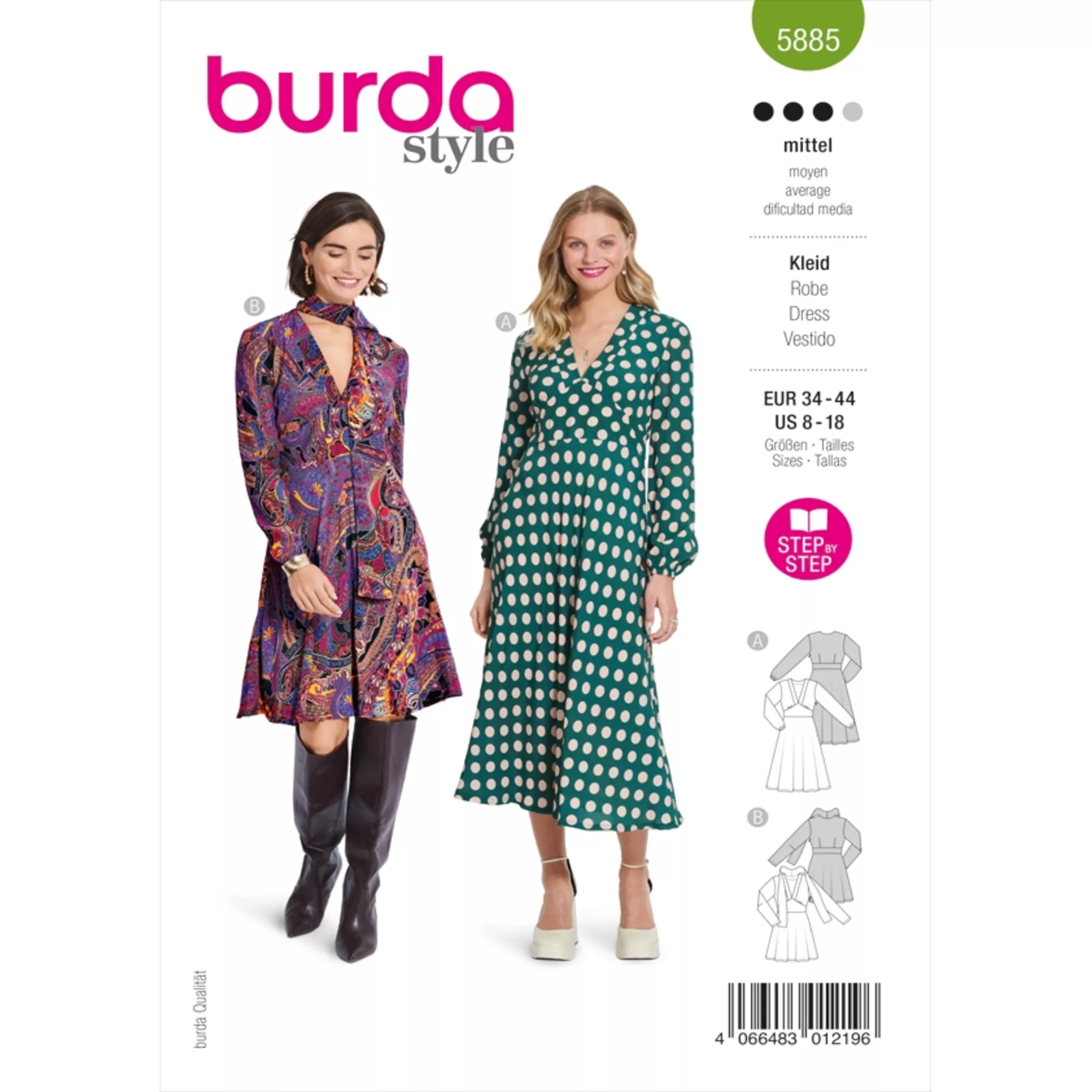 Burda Schnittmuster, Kleid