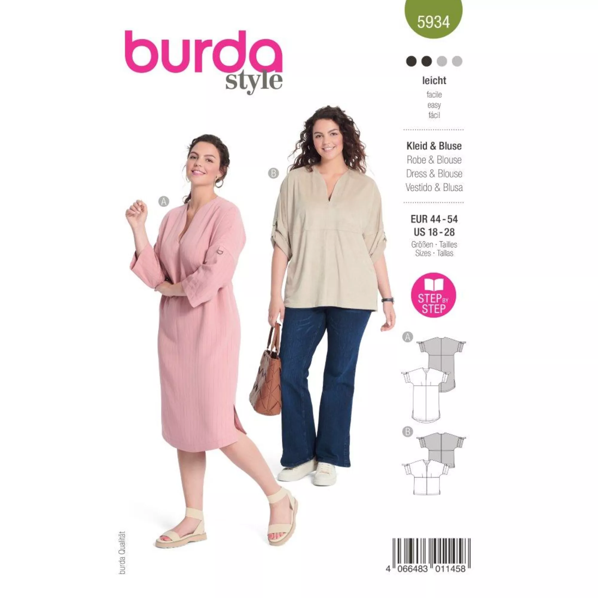 Burda Schnittmuster, Kleid & Bluse