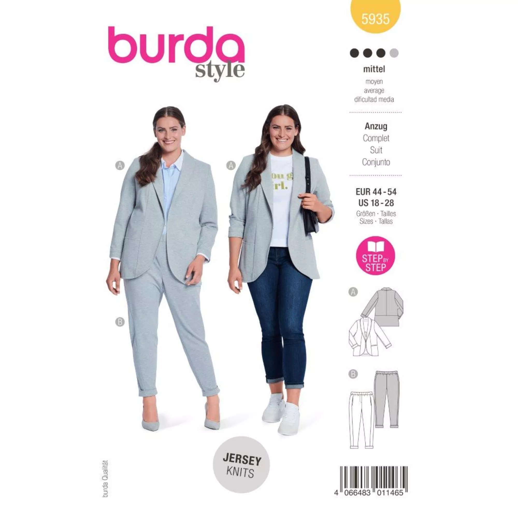 Burda Schnittmuster, Anzug