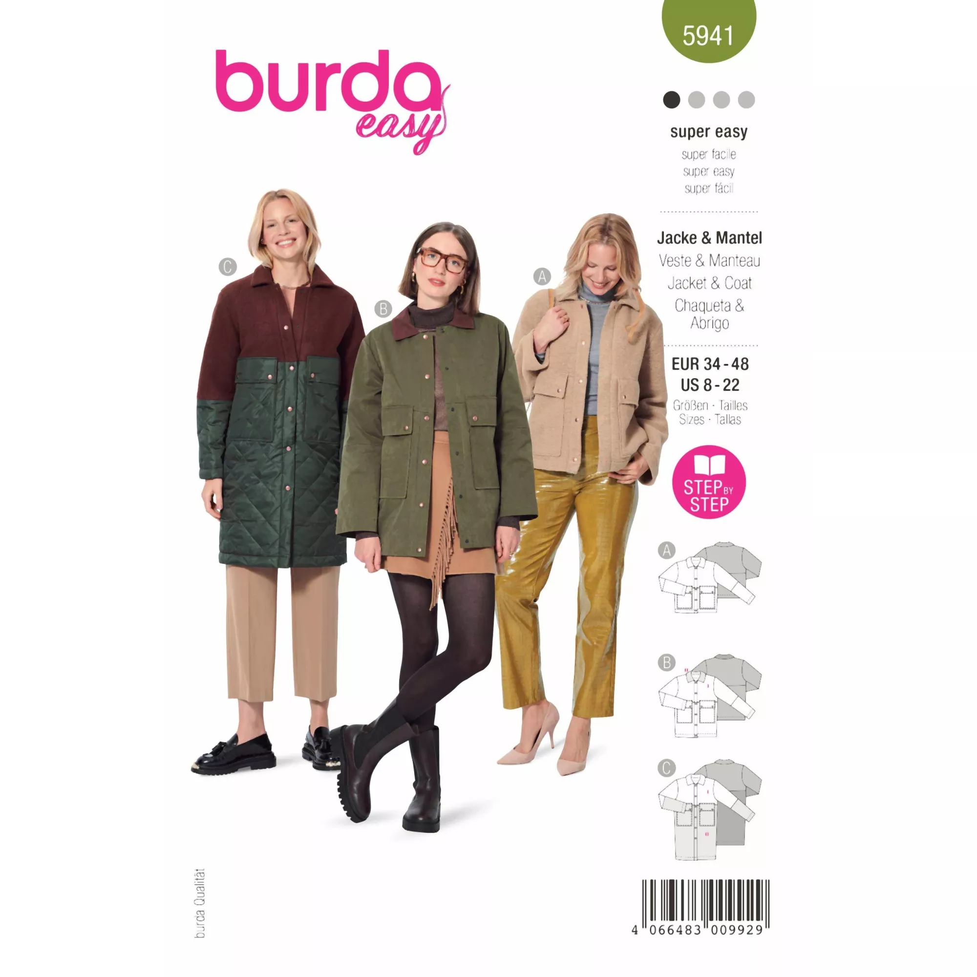 Burda Schnittmuster, Jacke & Mantel