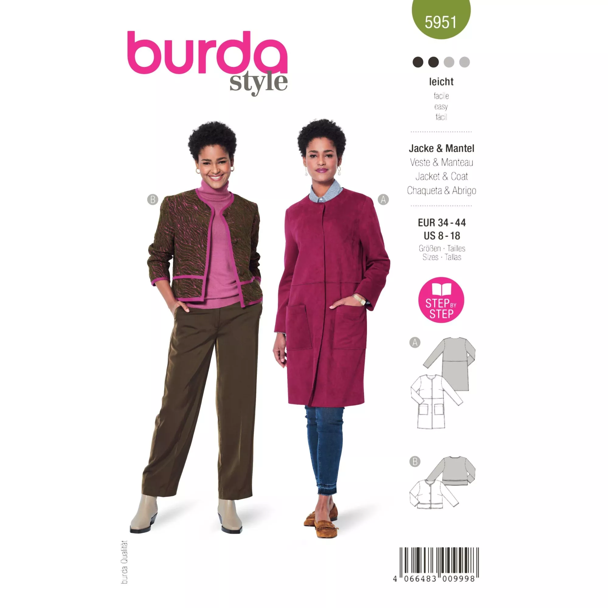 Burda Schnittmuster, Jacke & Mantel
