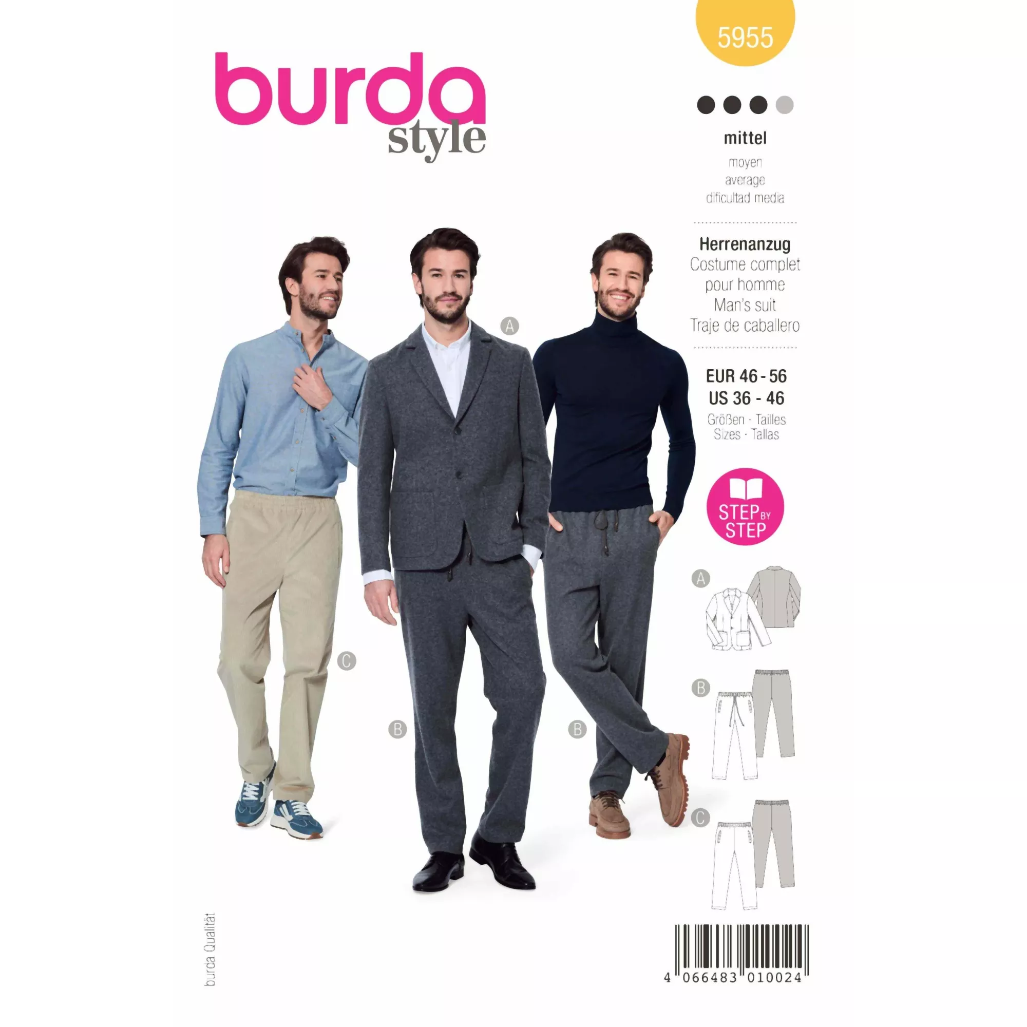 Burda Schnittmuster, Herrenanzug