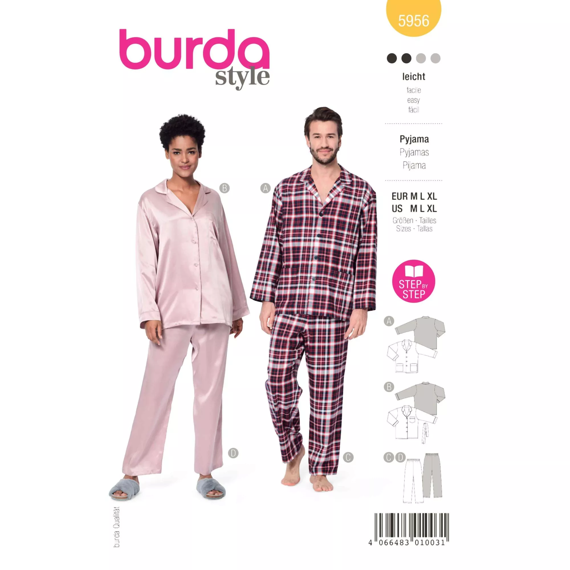 Burda Schnittmuster, Pyjama UNISEX