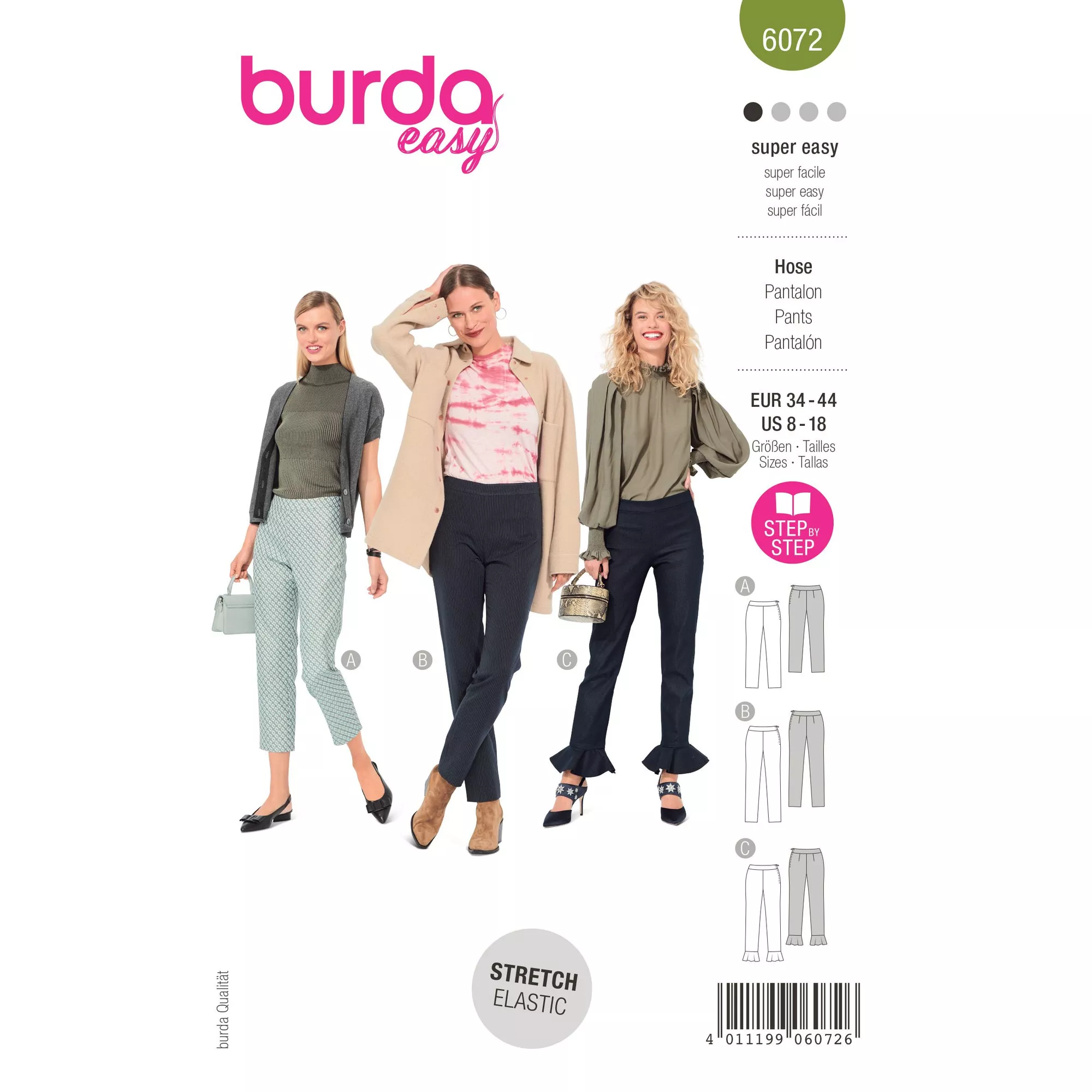Burda Schnittmuster, Hosen