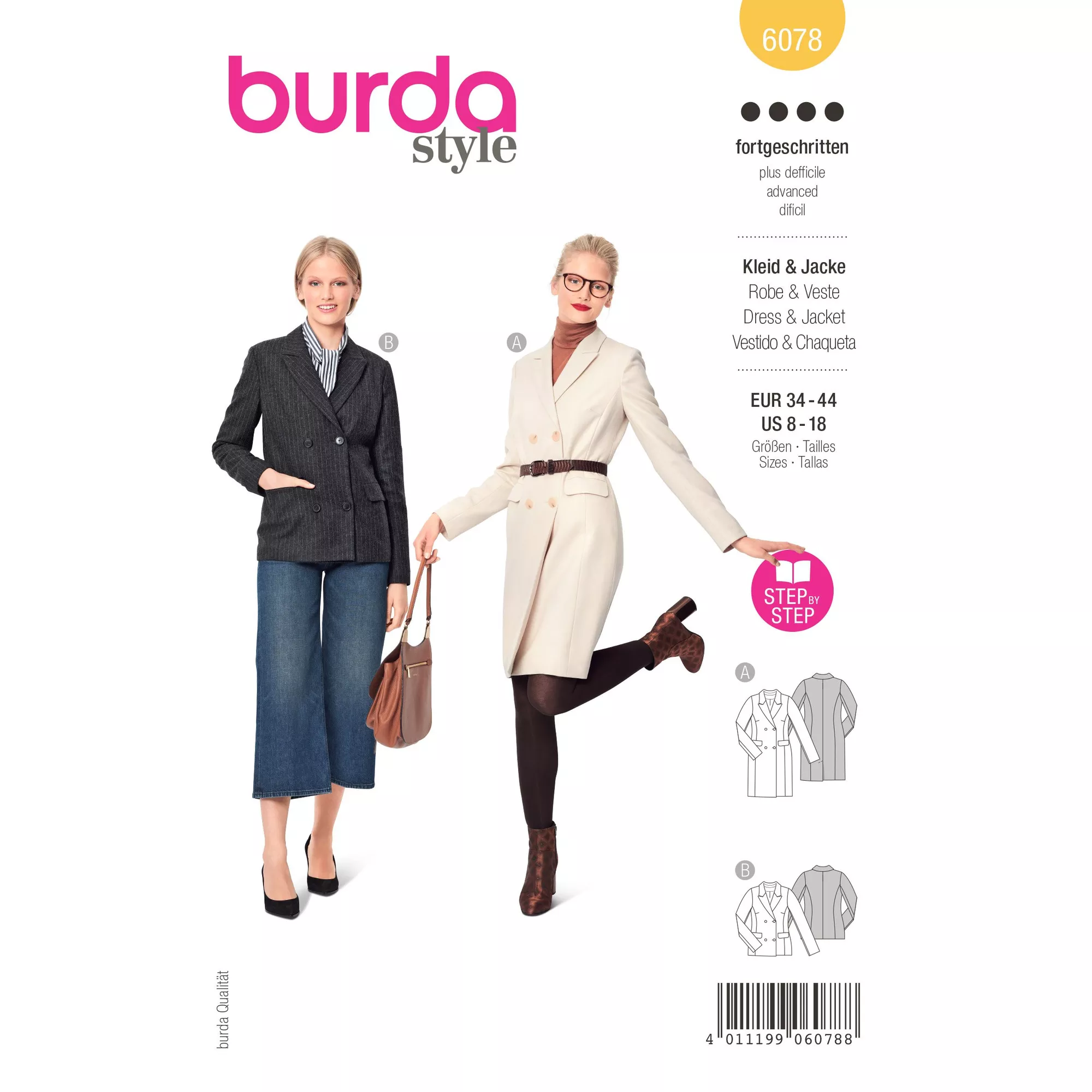 Burda Schnittmuster, Blazerkleid & Jacke