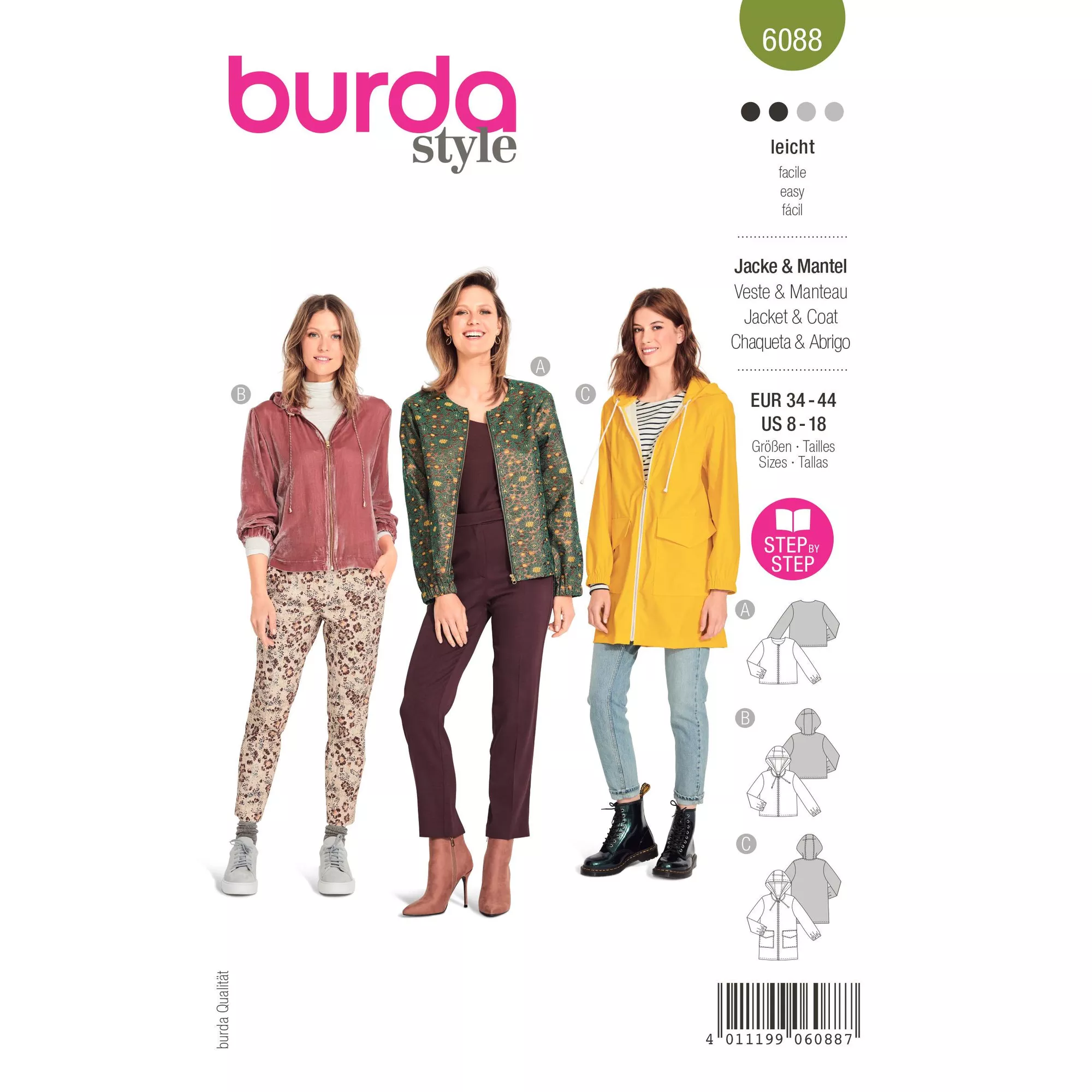 Burda Schnittmuster, Mantel & Jacke