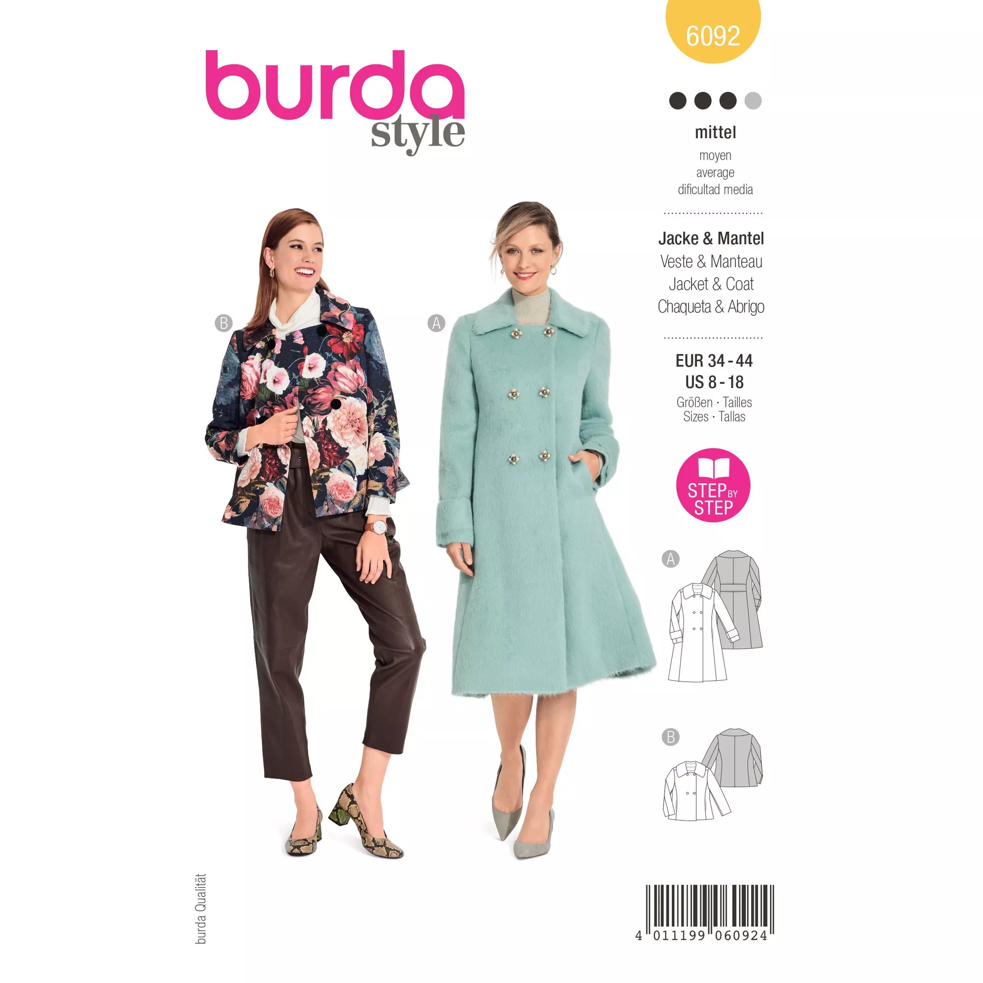 Burda Schnittmuster, Mantel & Jacke