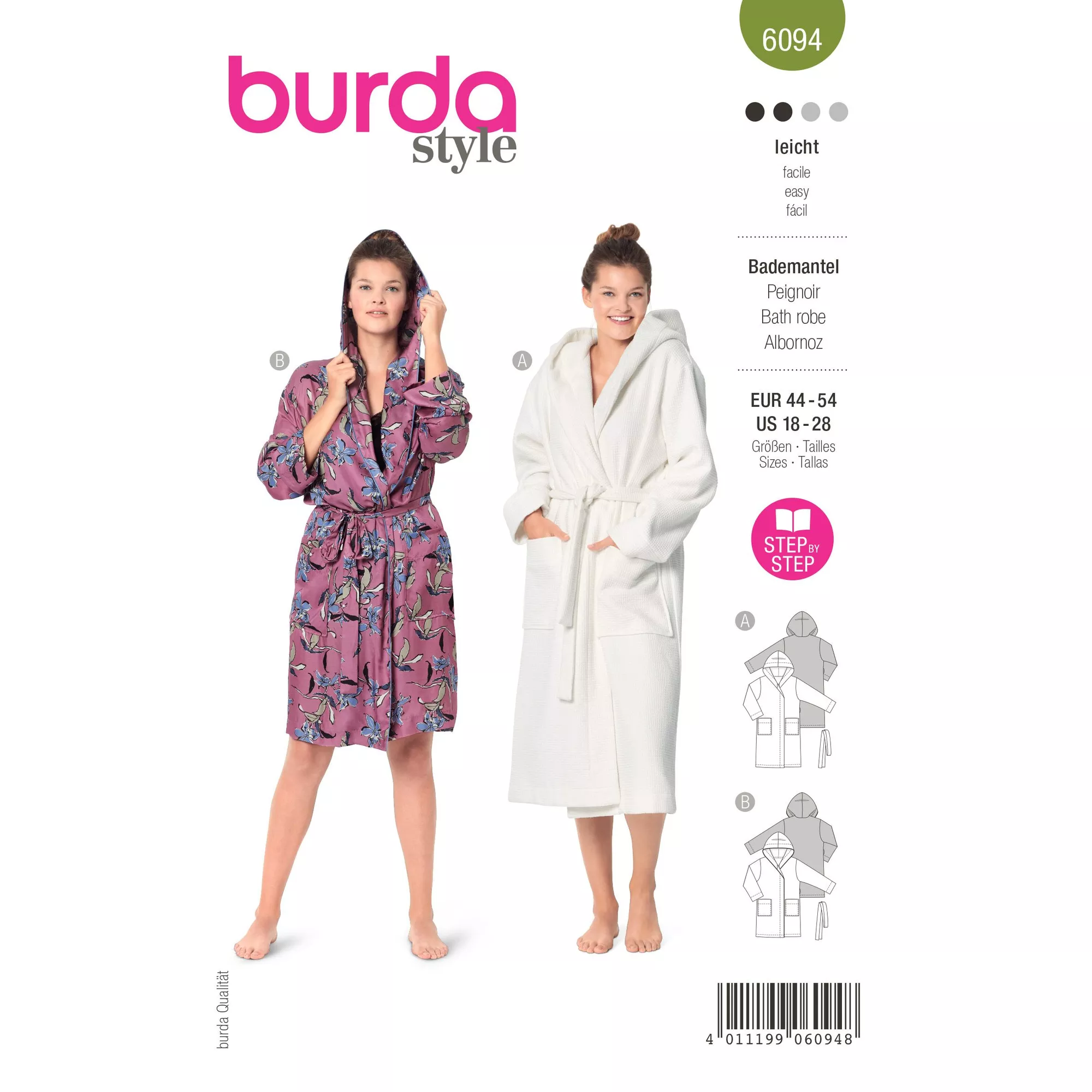Burda Schnittmuster, Bademantel