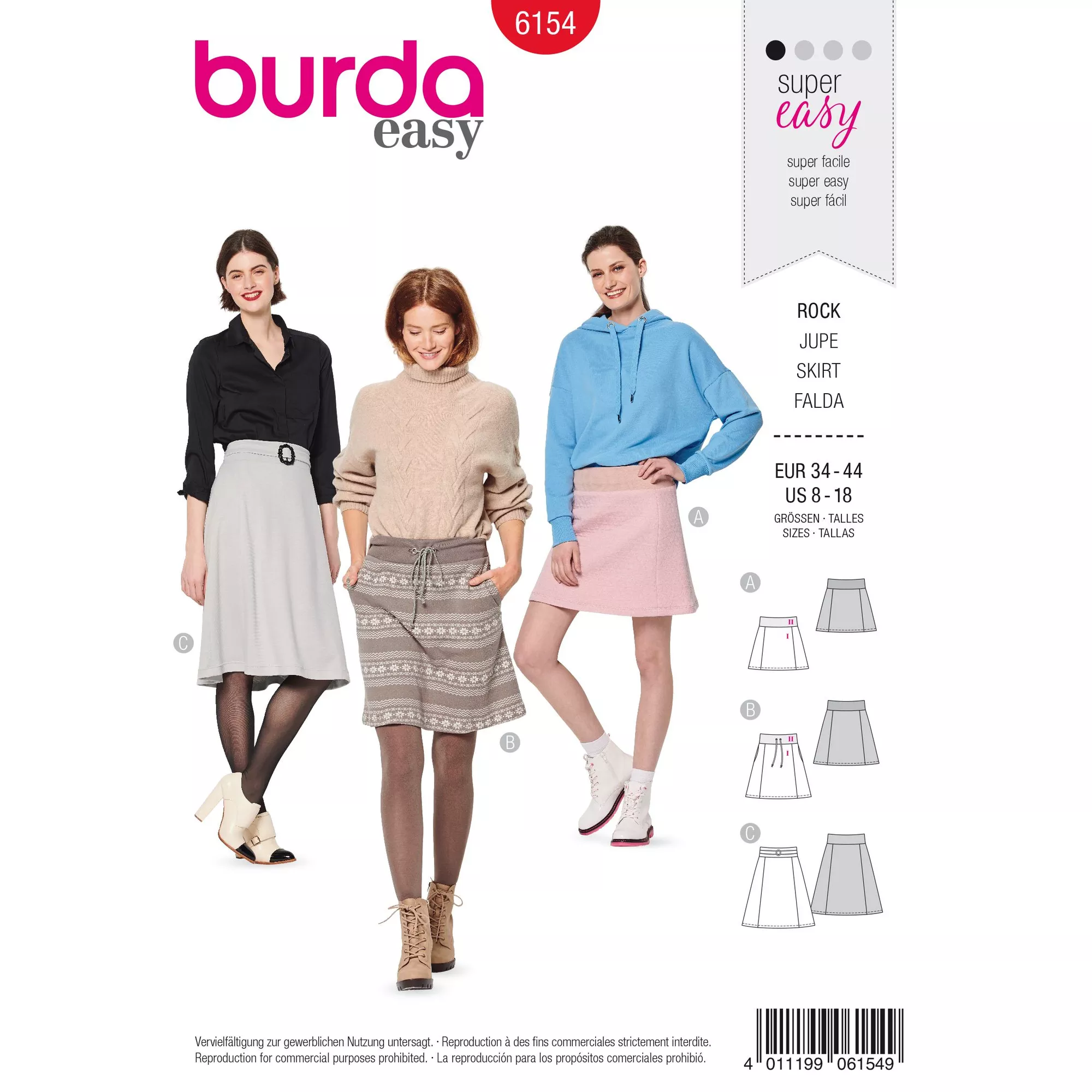 Burda Schnittmuster, Rock