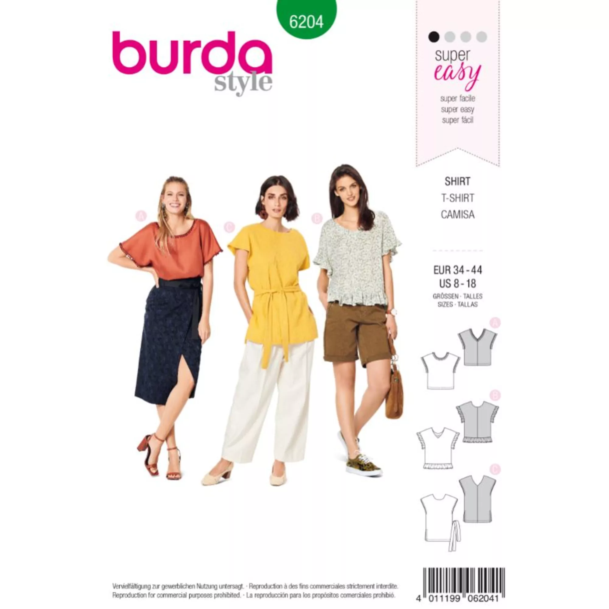 Burda Schnittmuster, Blusenshirt