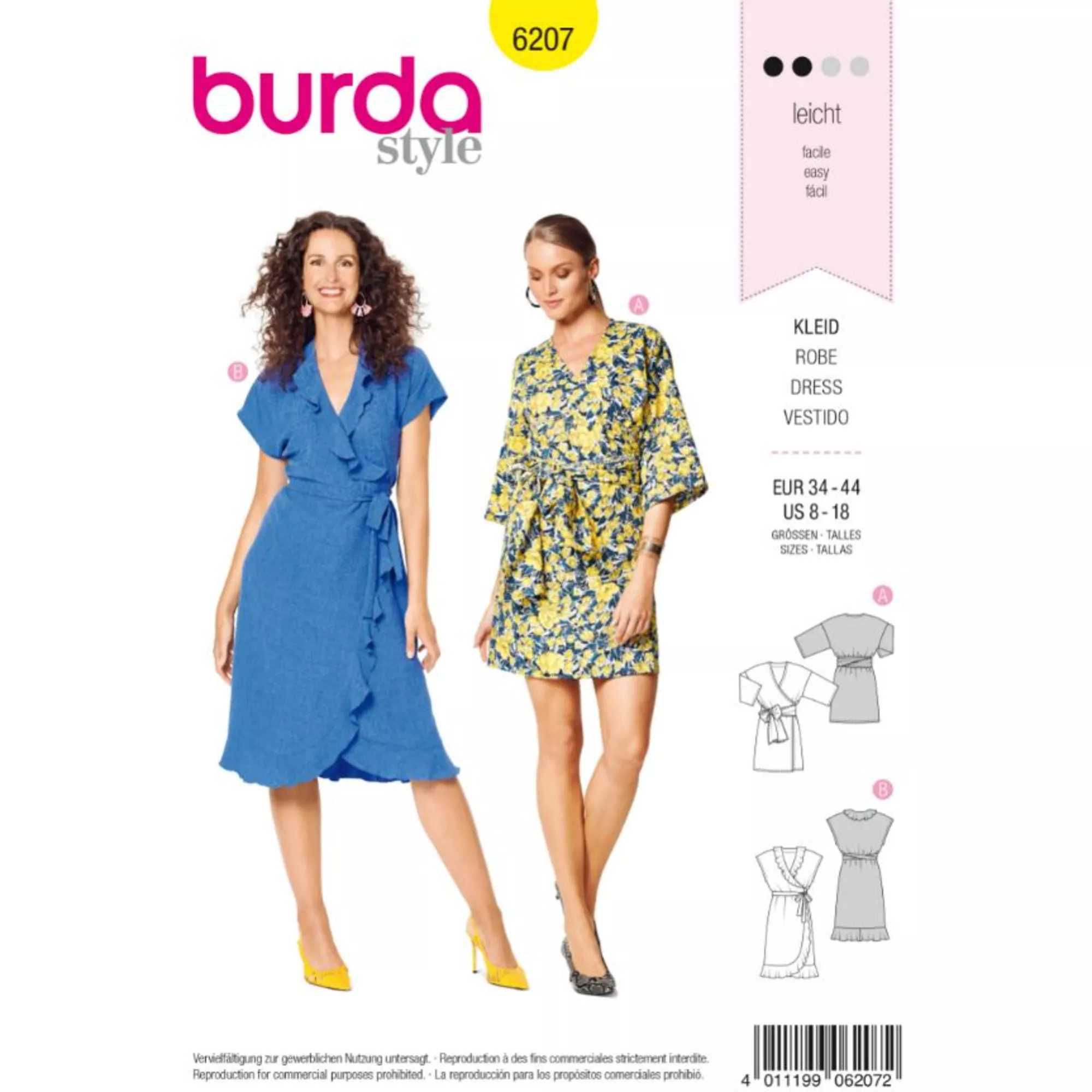 Burda Schnittmuster, Wickelkleid