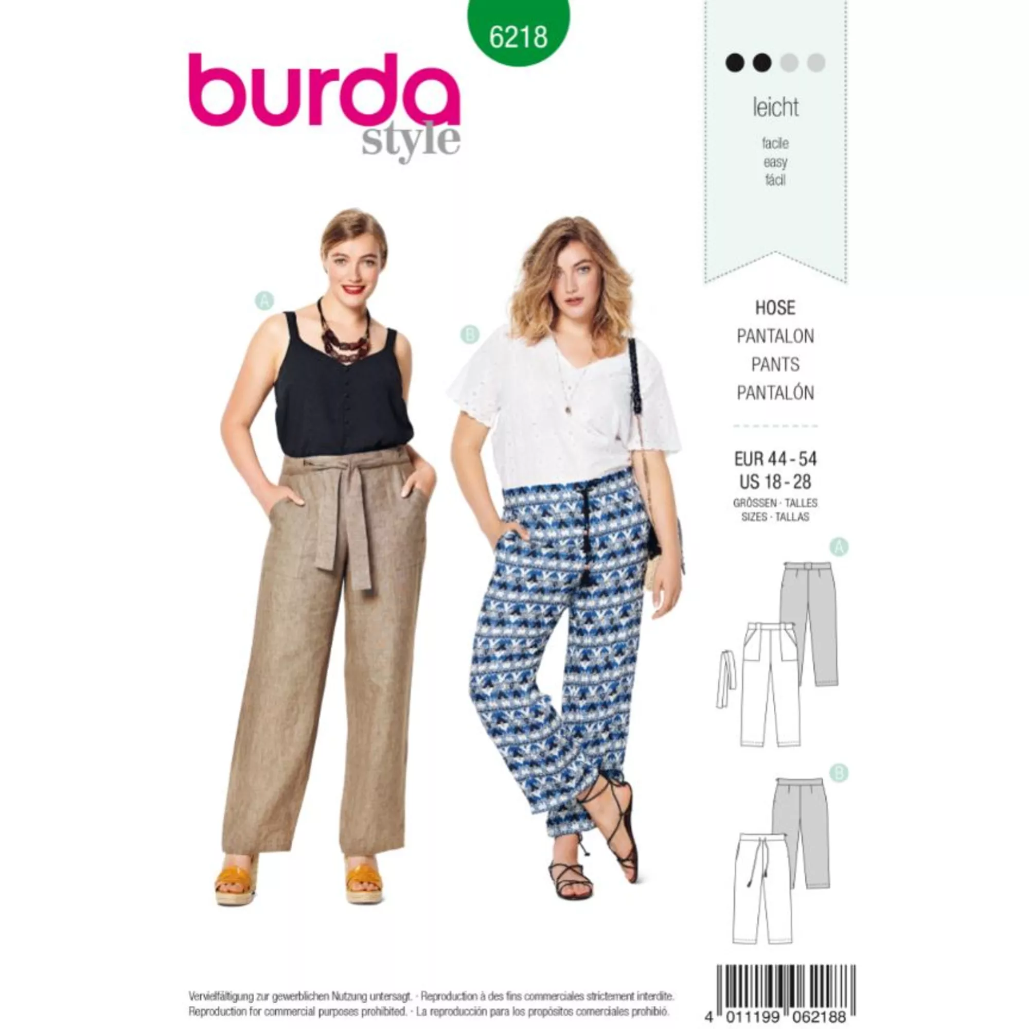 Burda Schnittmuster, Hose