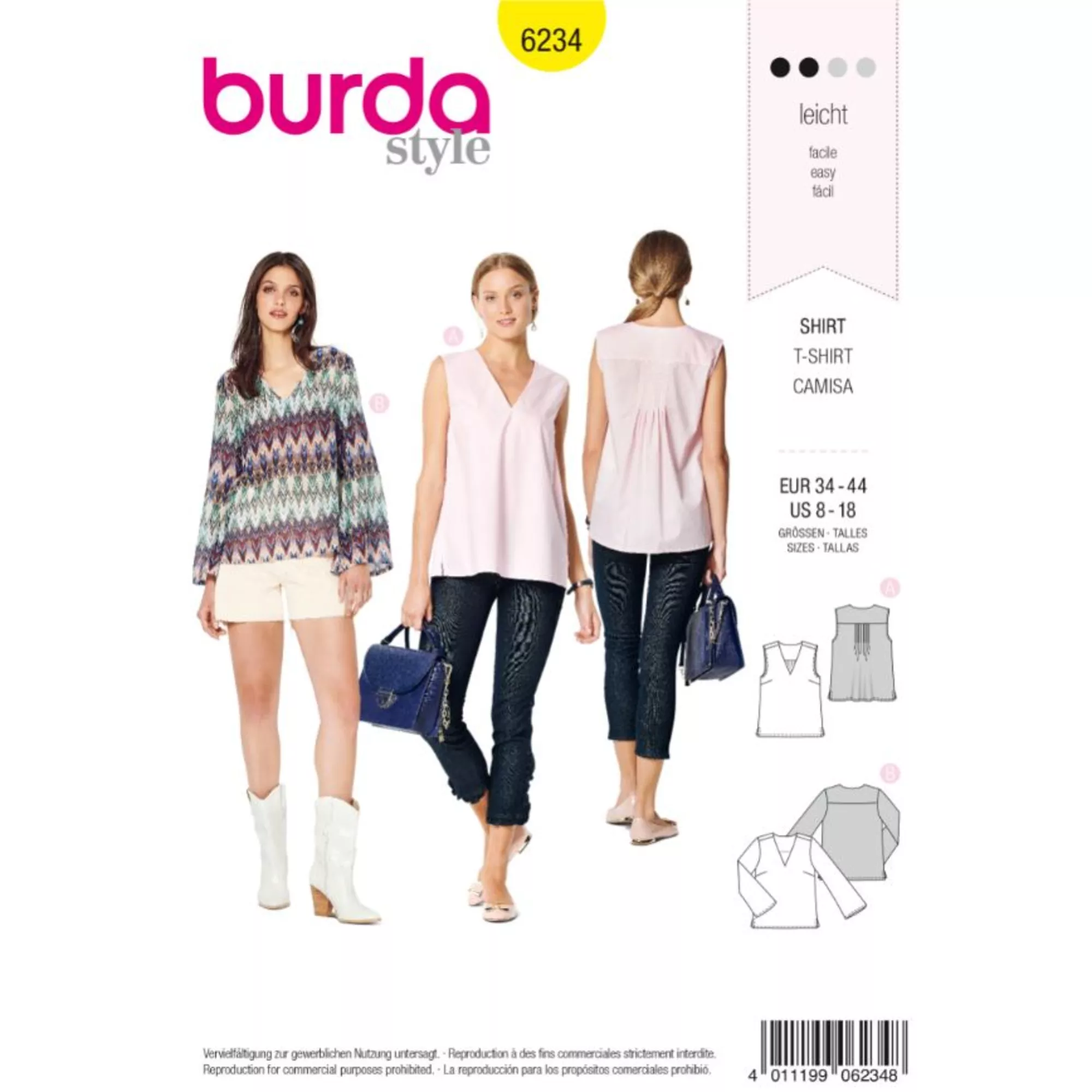 Burda Schnittmuster, Bluse