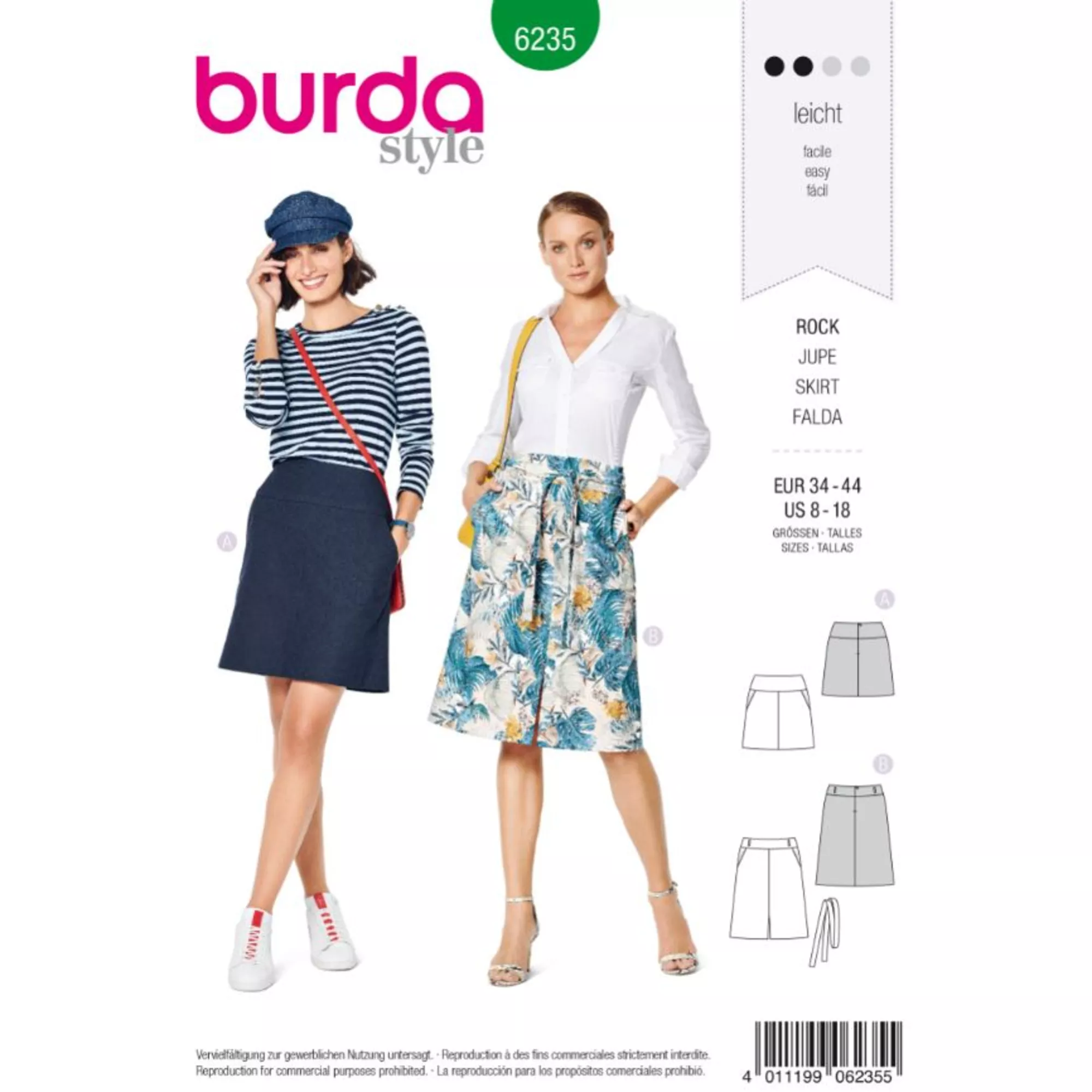 Burda Schnittmuster, Rock