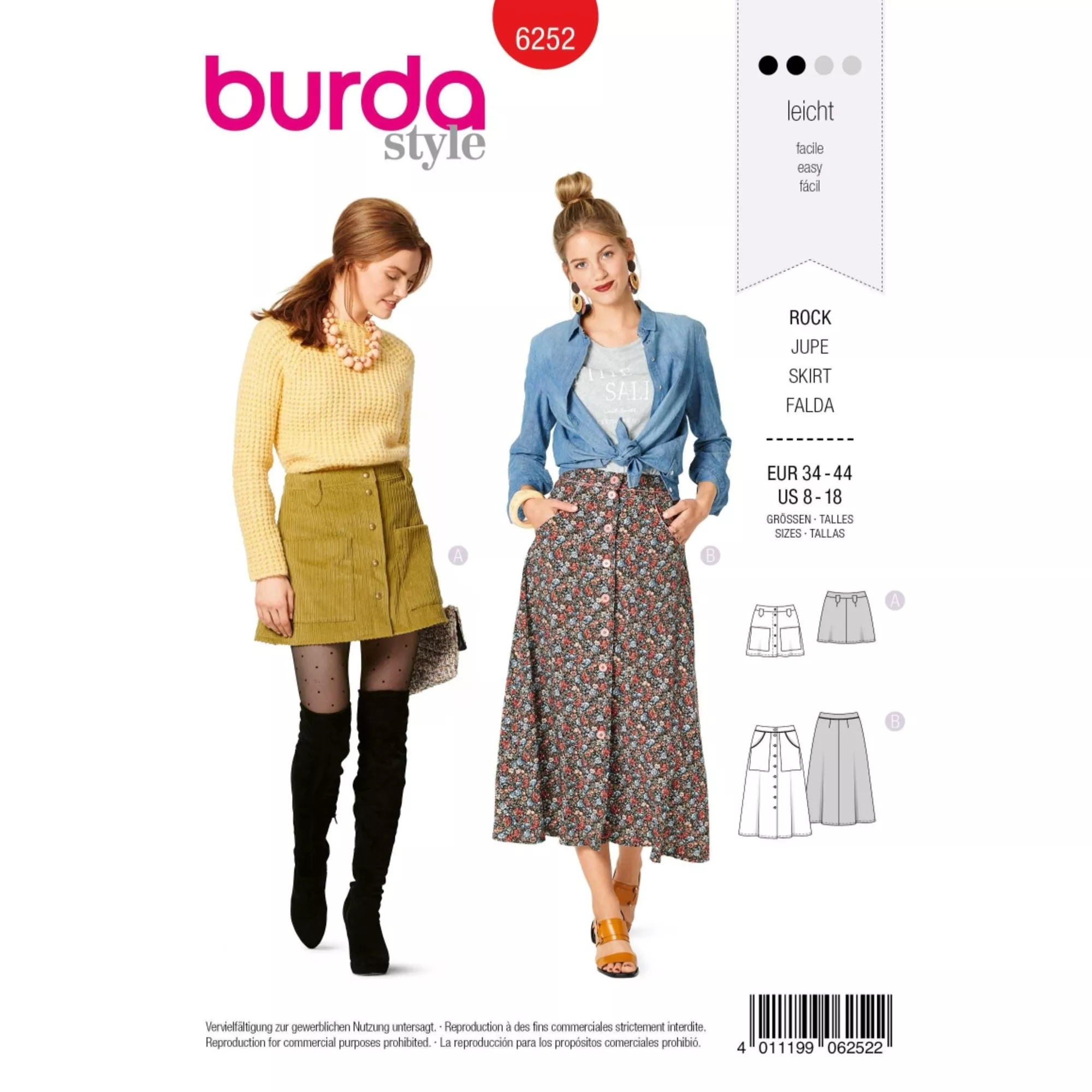 Burda Schnittmuster, Rock