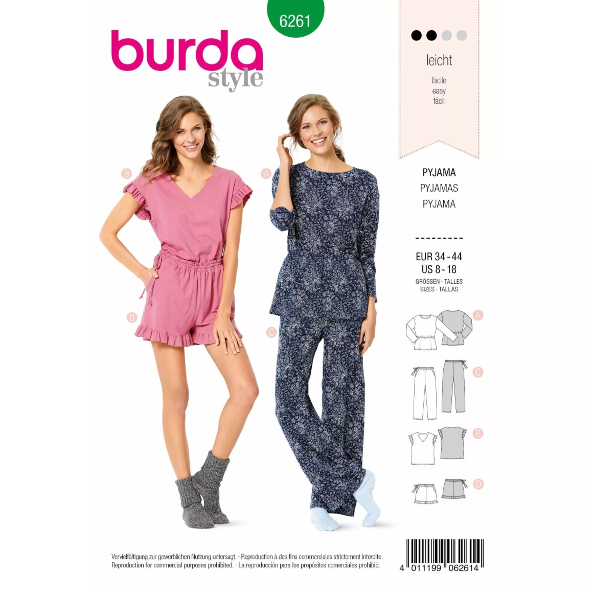 Burda Schnittmuster, Pyjama