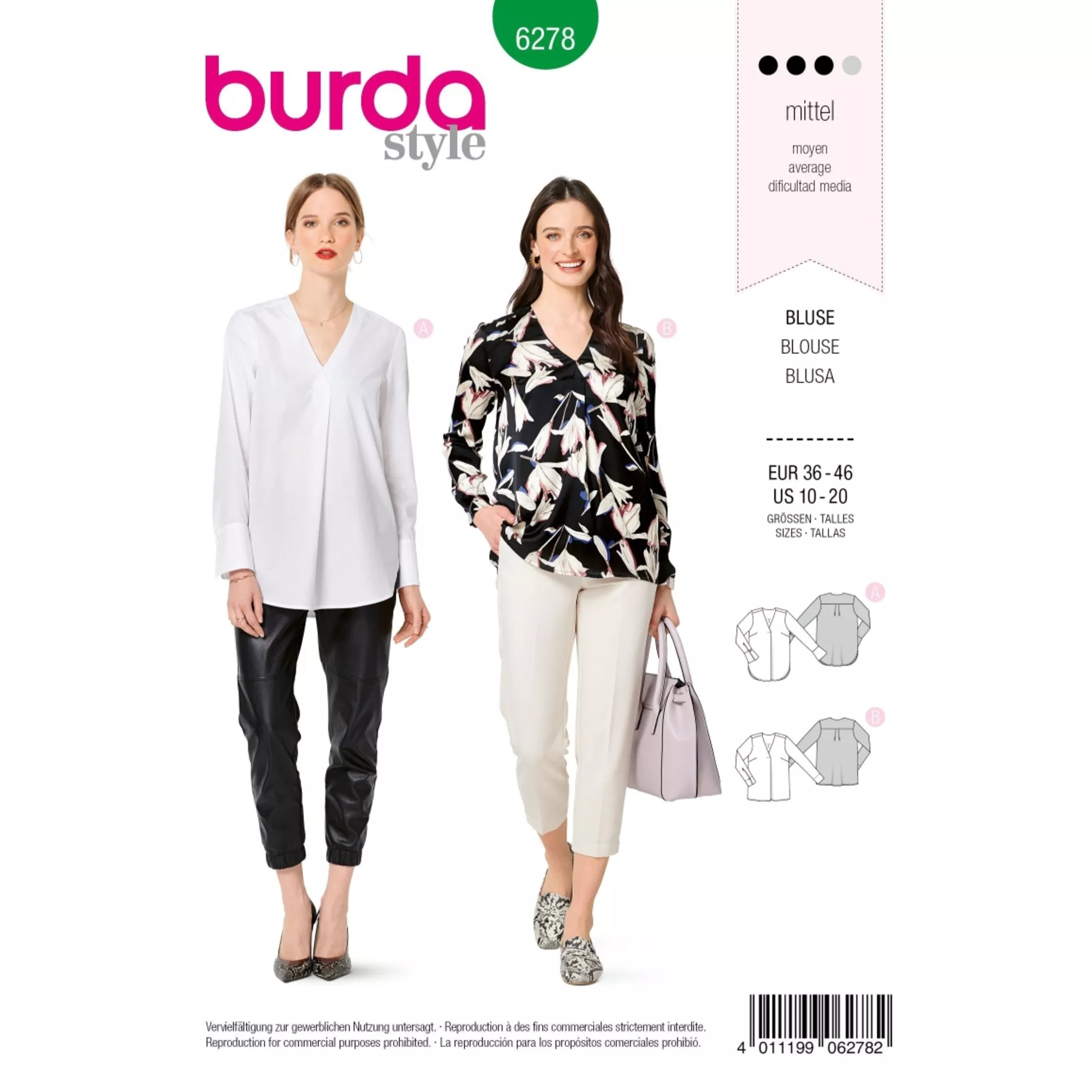 Burda Schnittmuster, Bluse