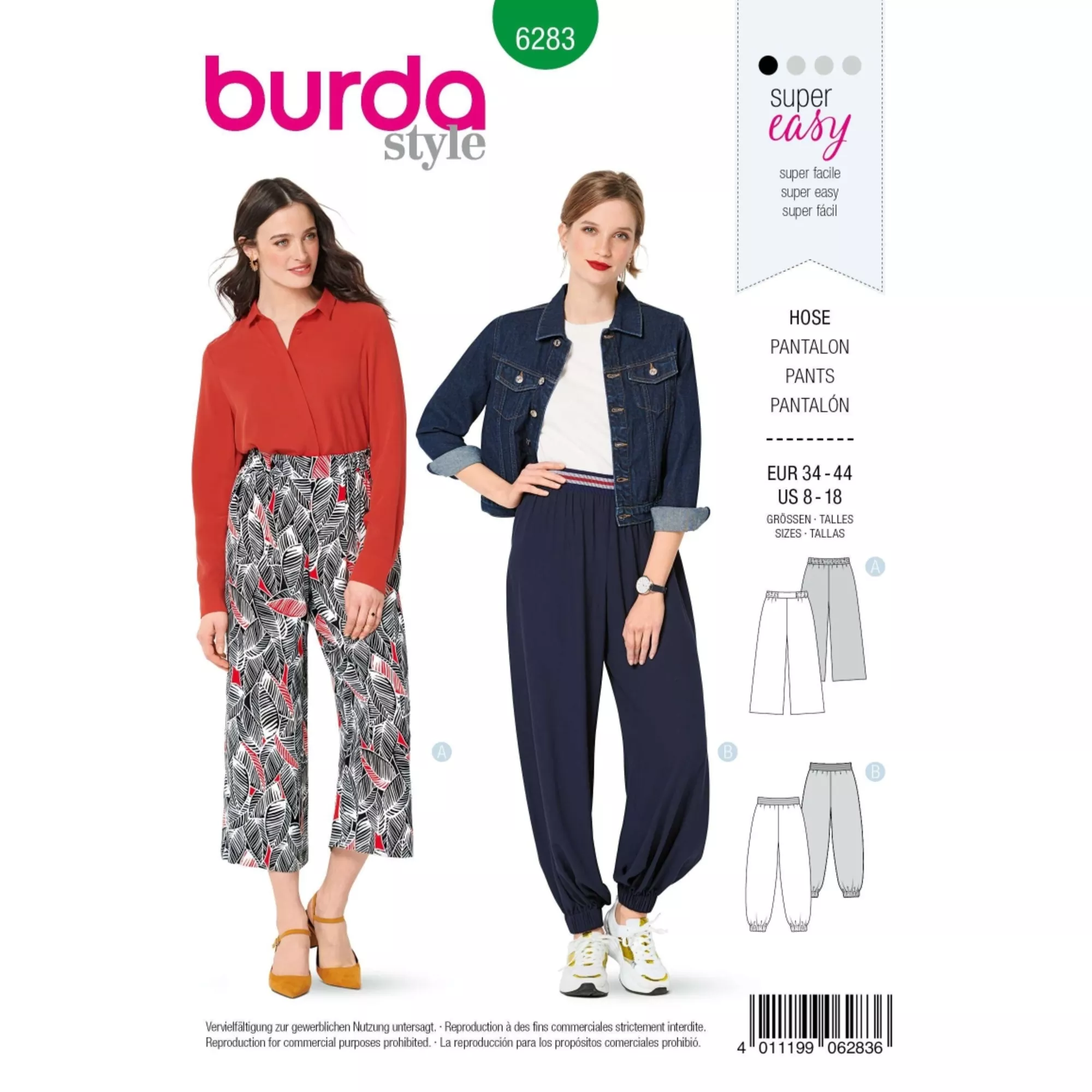 Burda Schnittmuster, Hose