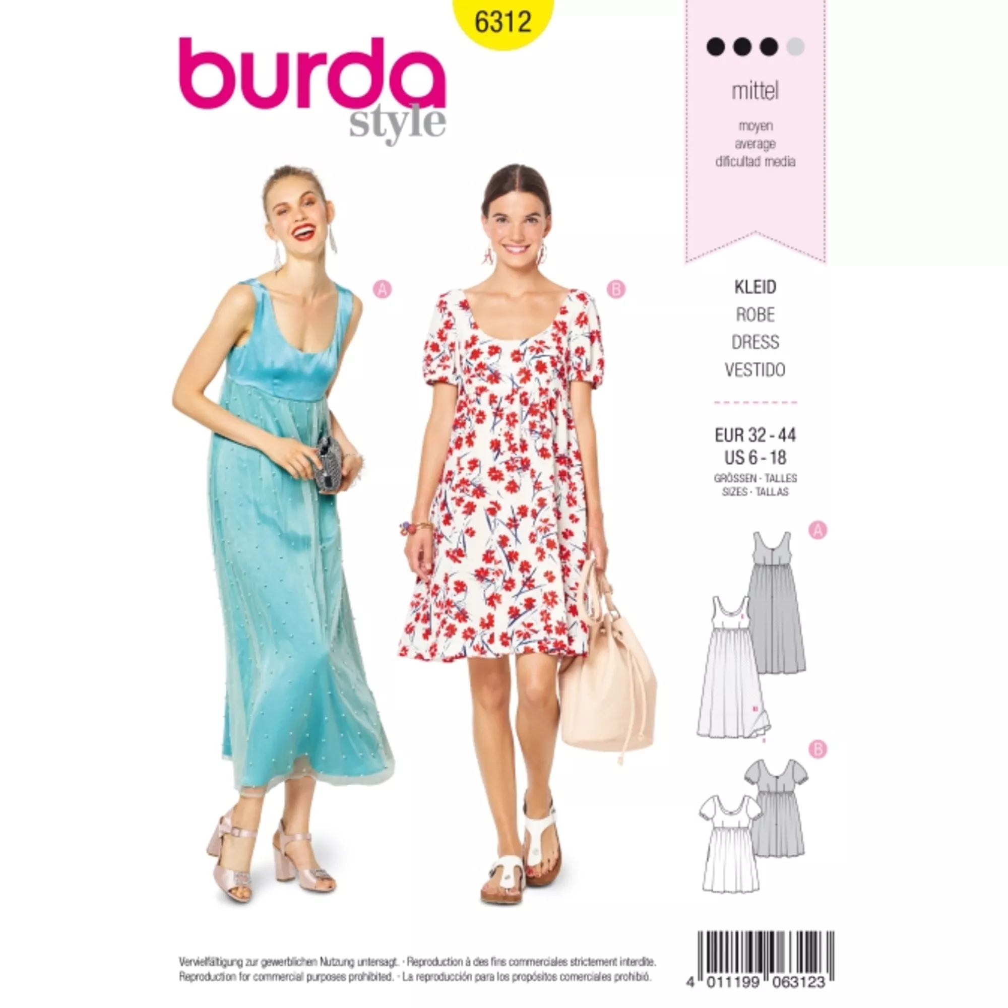 Burda Schnittmuster, Kleid