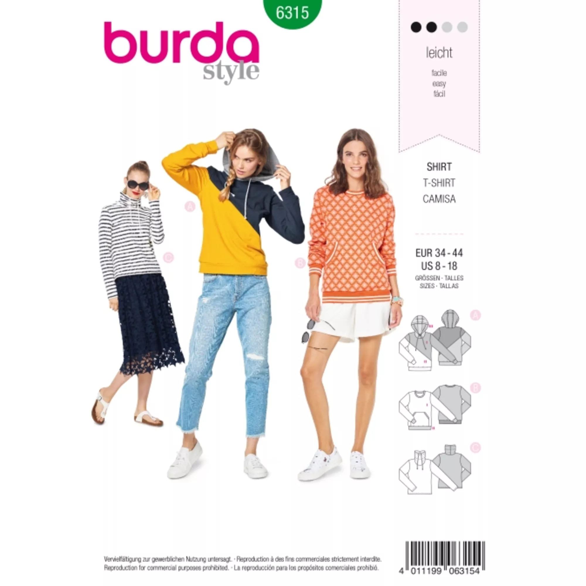 Burda Schnittmuster, Pullover