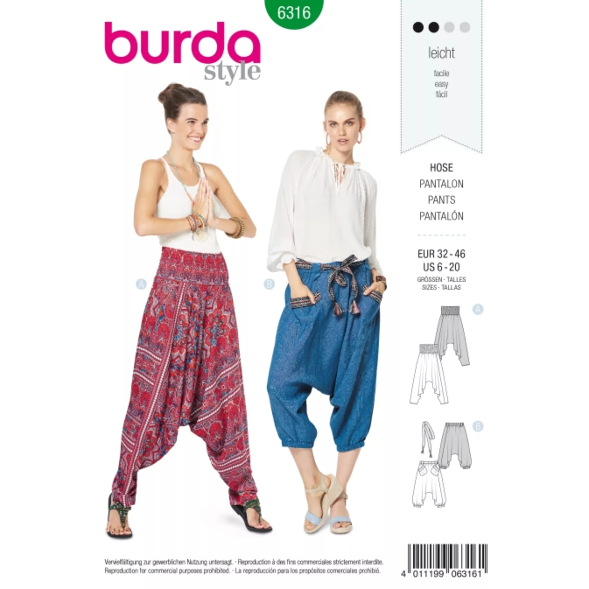 Burda Schnittmuster, Hose