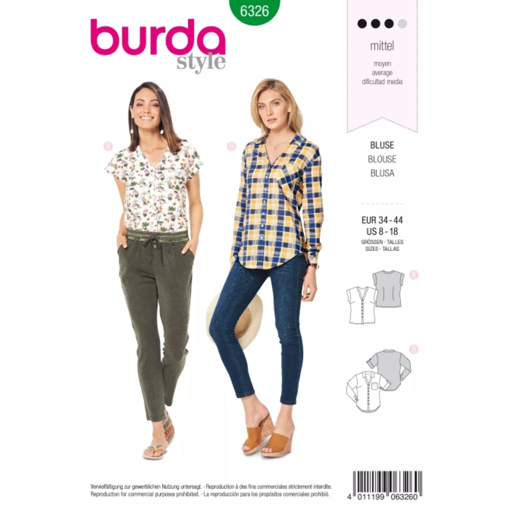 Burda Schnittmuster, Bluse