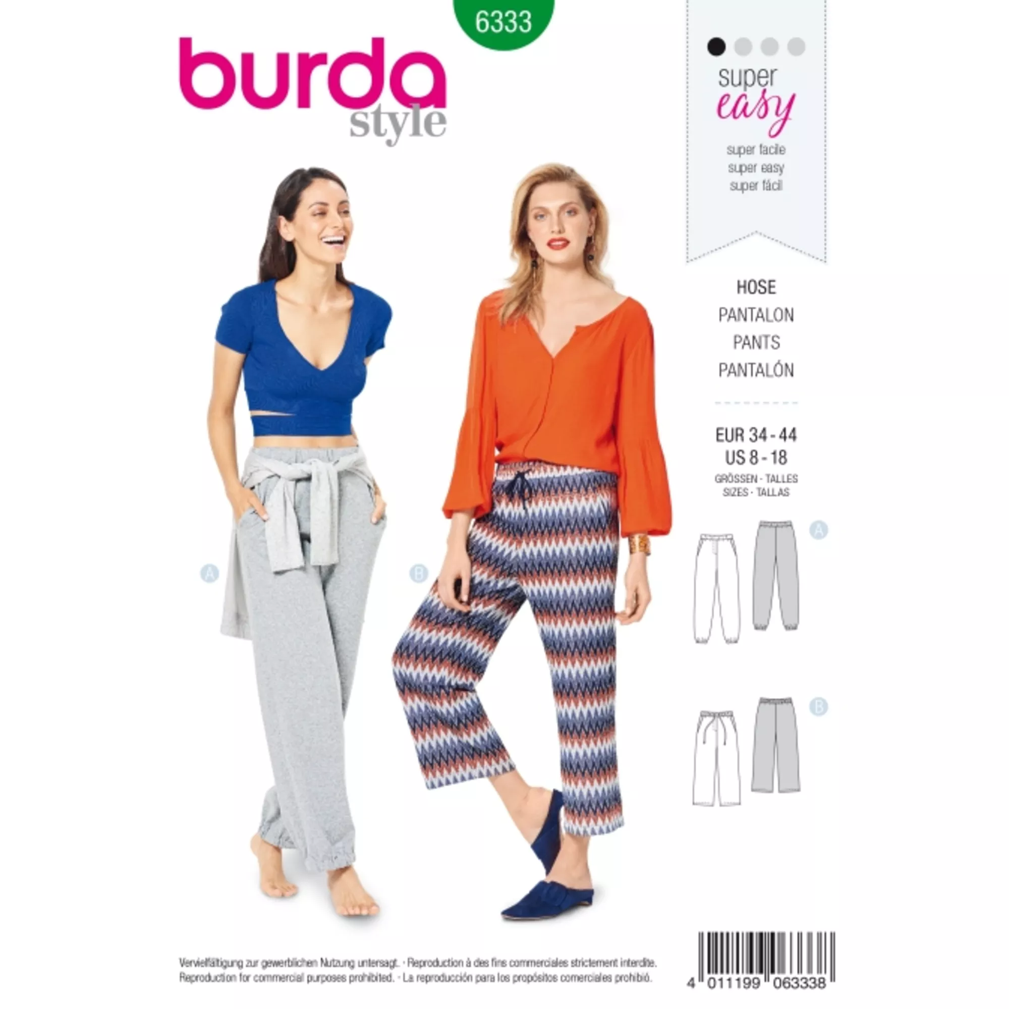 Burda Schnittmuster, Hose