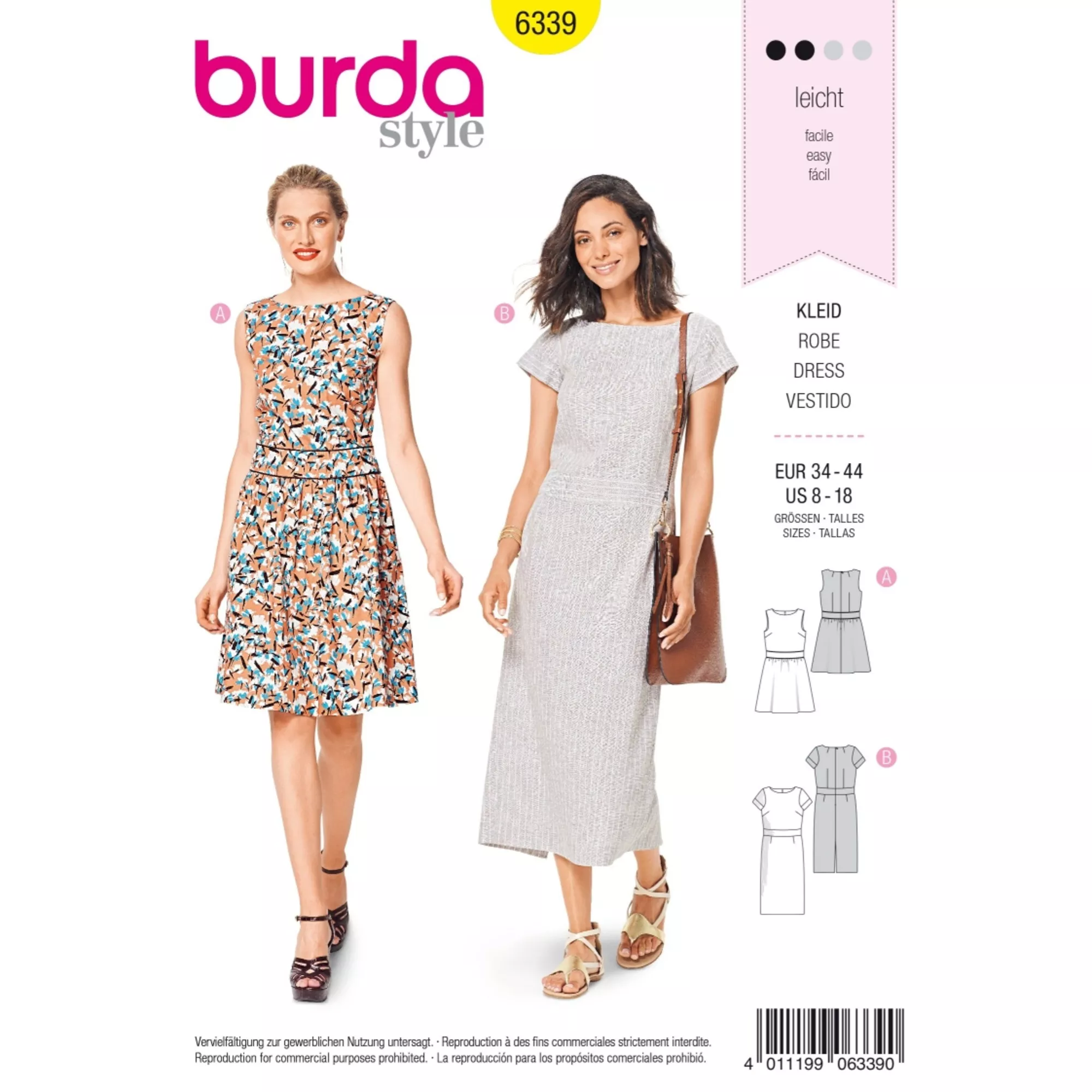 Burda Schnittmuster, Kleid